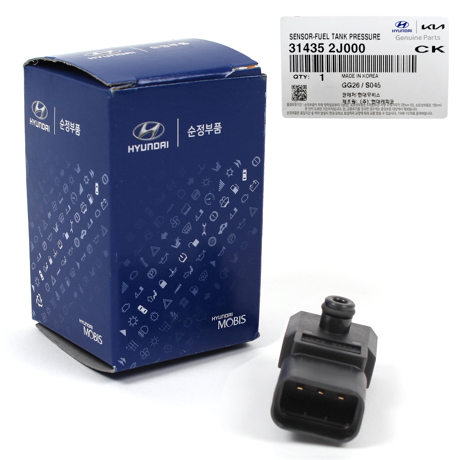 GENUINE Fuel Tank Pressure Sensor Fits 2009-2015 Hyundai Kia OEM 314352J000