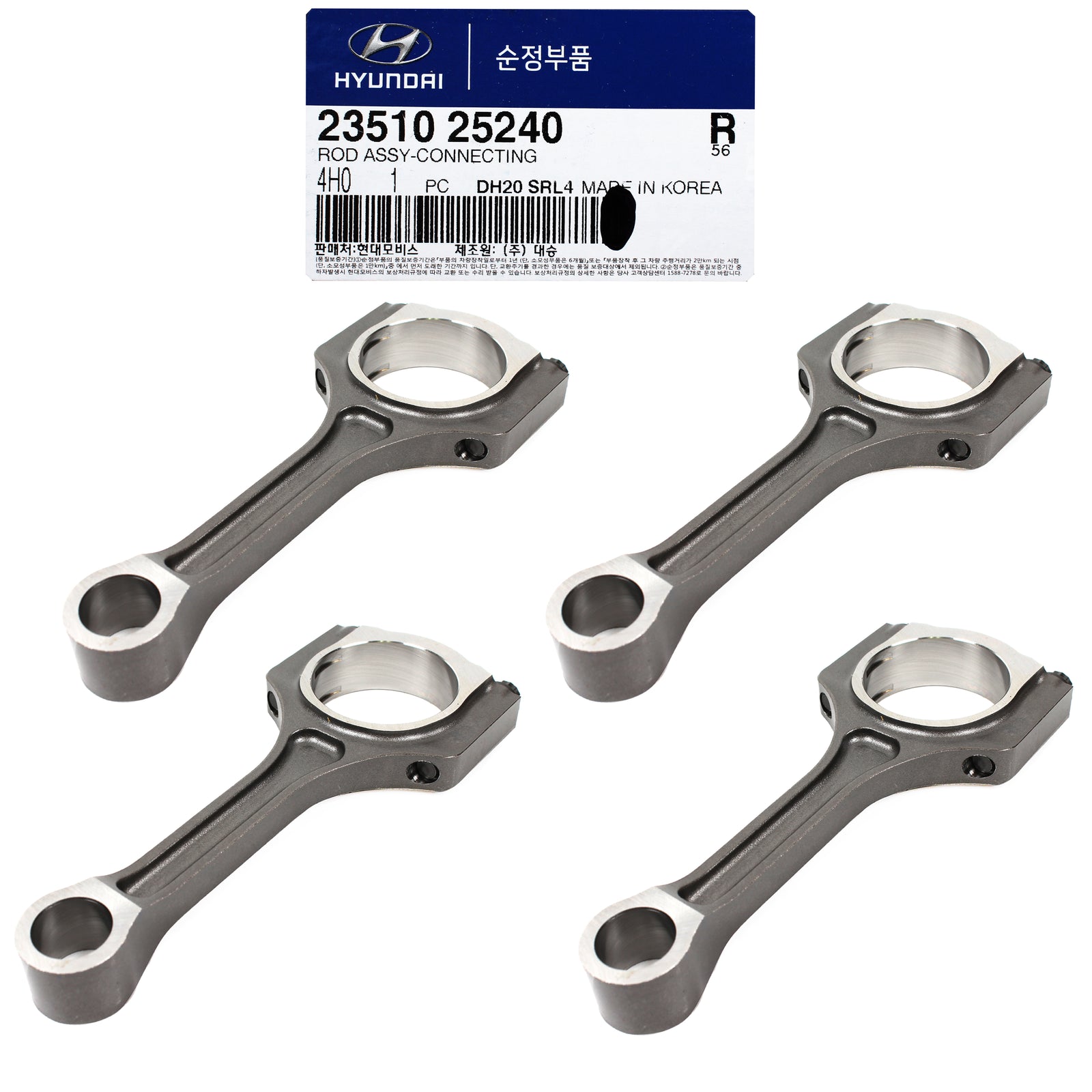4X Connecting Rods OEM for Sonata Tucson Forte Optima Sportage 2.4L 2351025240