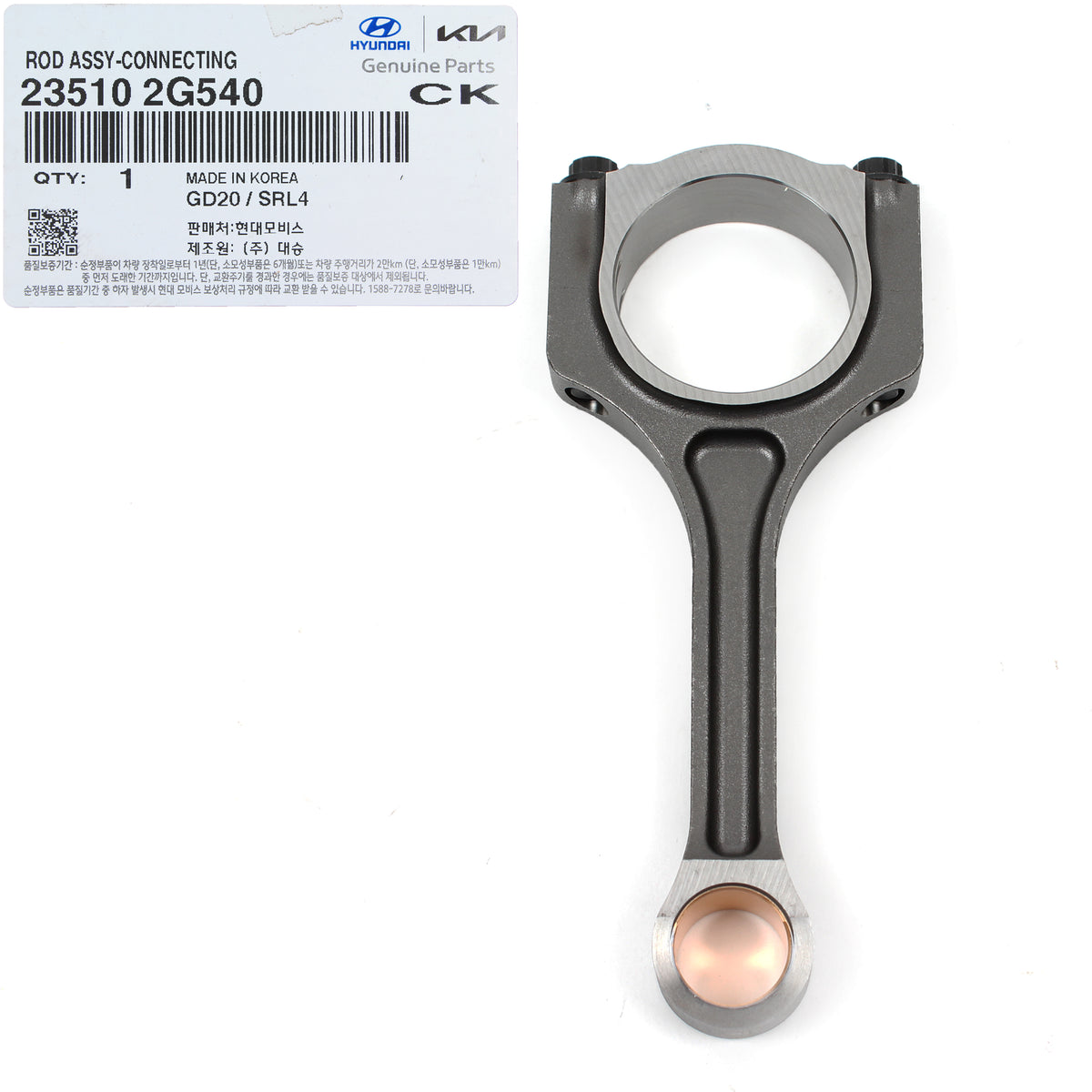 Engine Connecting Rod GENUINE for 11-15 Sonata Optima Sorento 2.4L 235102G540