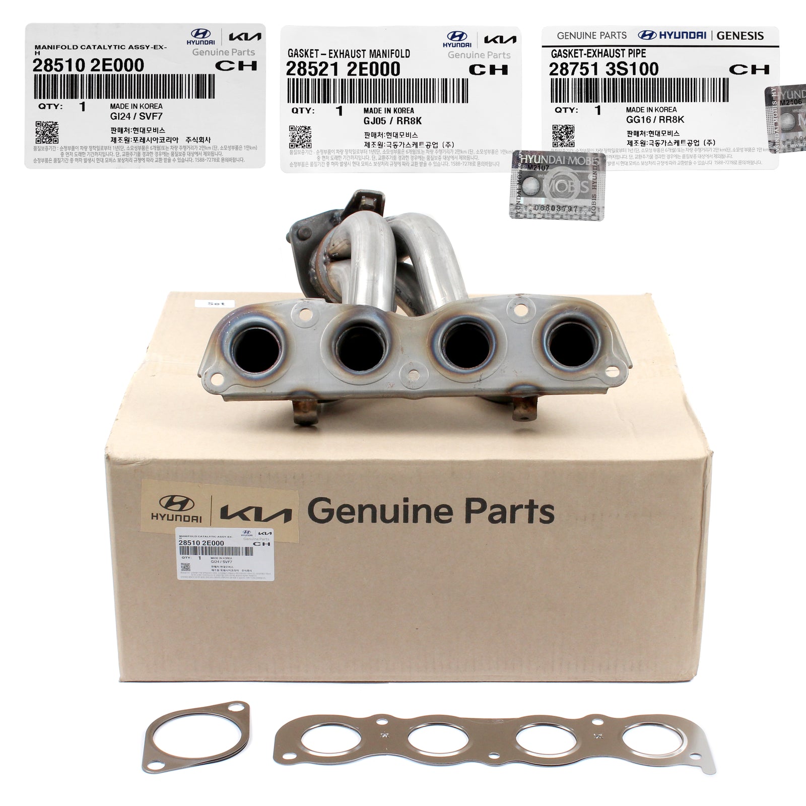 GENUINE Exhaust Manifold & Gaskets for 11-19 Hyundai Elantra Tucson 285102E000