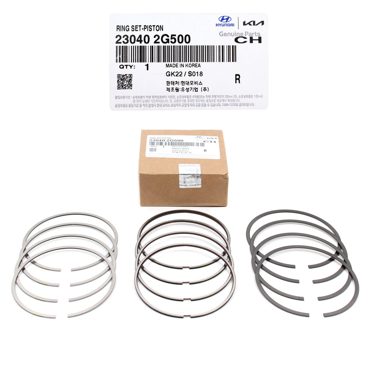 GENUINE Engine Piston Rings for 11-18 Santa Fe Sport Sonata Optima Sorento 2.4L
