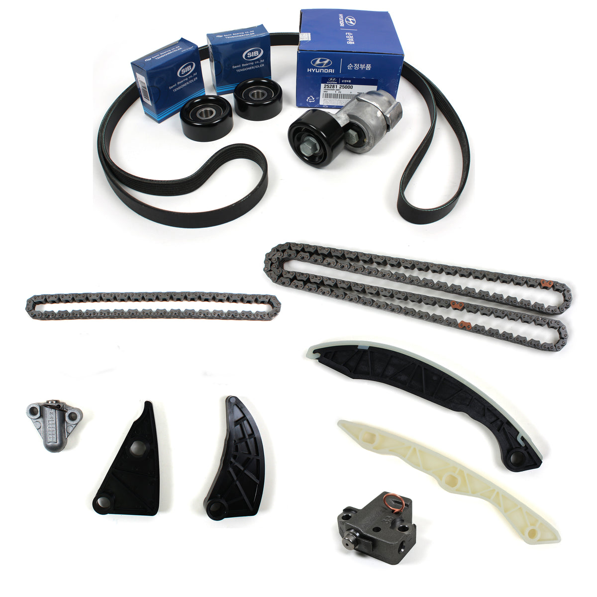 GENUINE Timing Chain Kit Belt Tensioner Kit for 06-10 Sonata Optima Rondo 2.4L