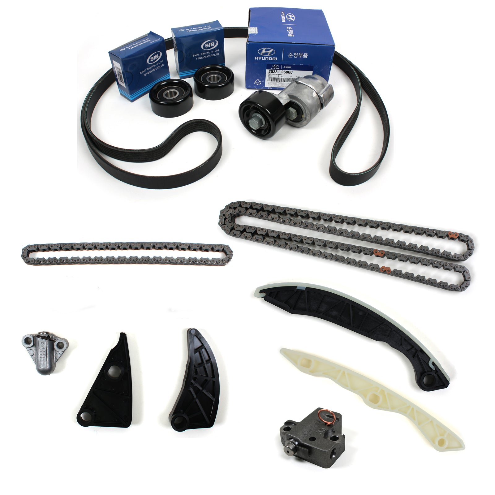 GENUINE Timing Chain Kit Belt Tensioner Kit for 06-10 Sonata Optima Rondo 2.4L
