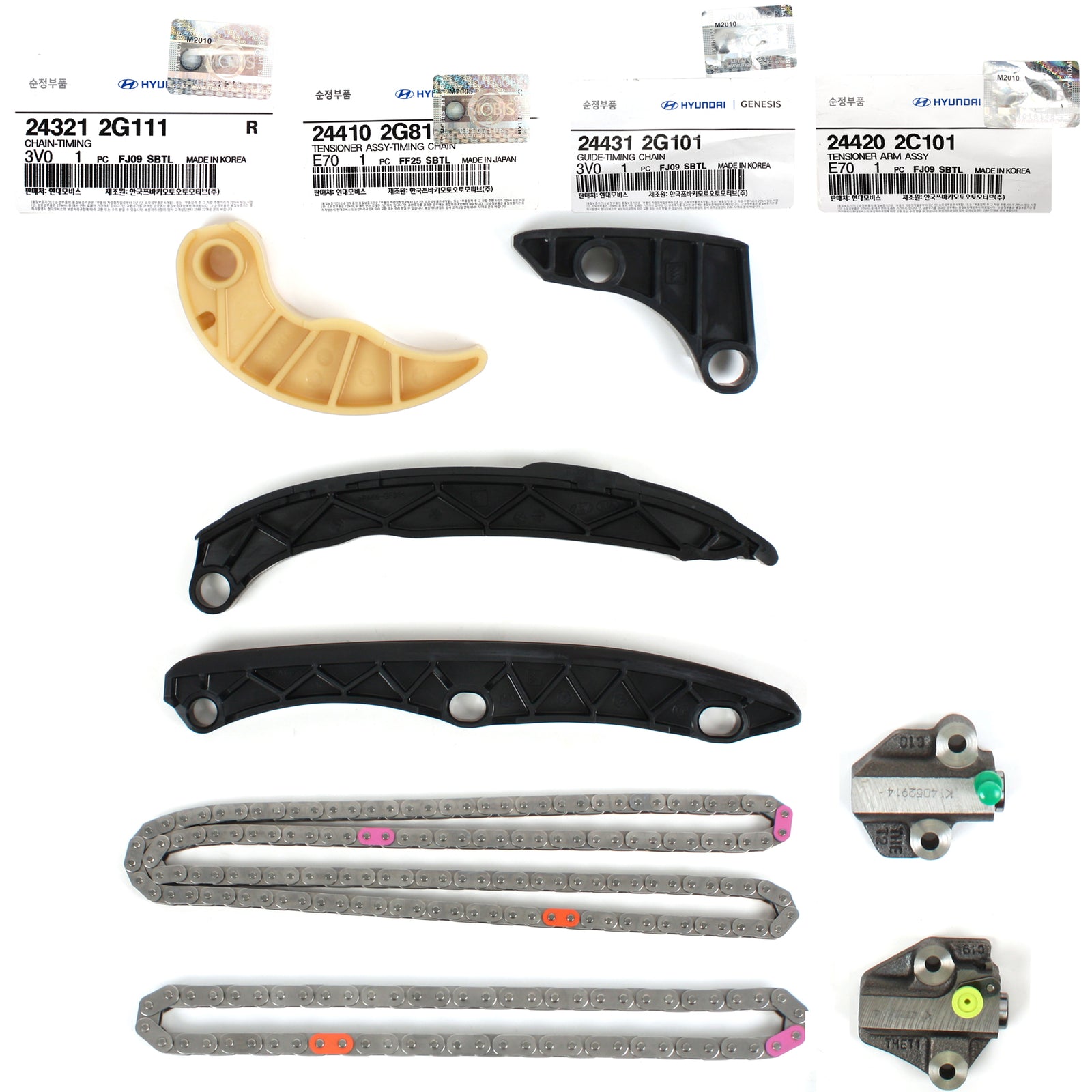 GENUINE Full Timing Chain Kit for 2010-2014 Hyundai Sonata Kia Optima 2.4L