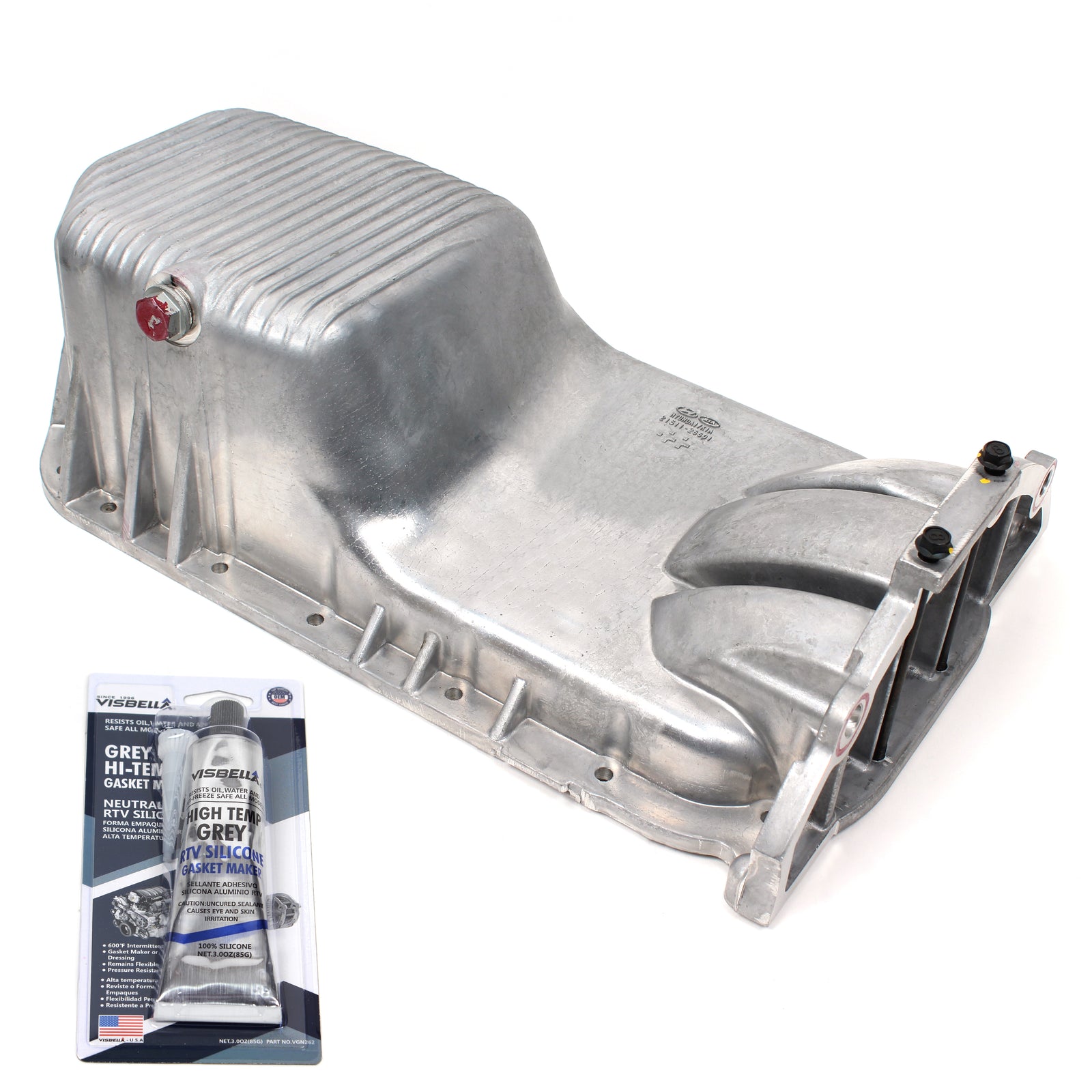 GENUINE Engine Oil Pan W/ Silicone for 06-11 Hyundai Accent Kia Rio 2151026601