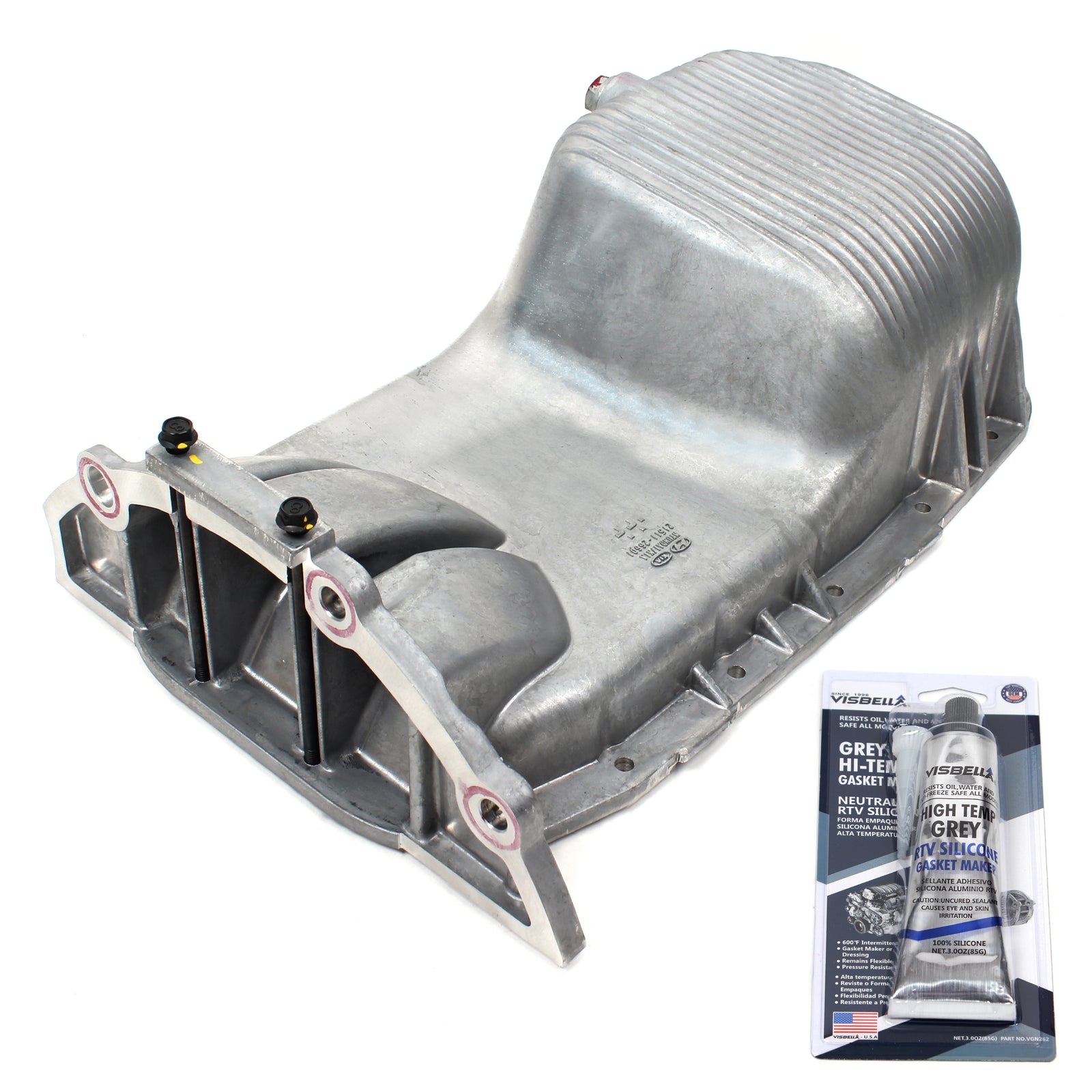 GENUINE Engine Oil Pan W/ Silicone for 06-11 Hyundai Accent Kia Rio 2151026601