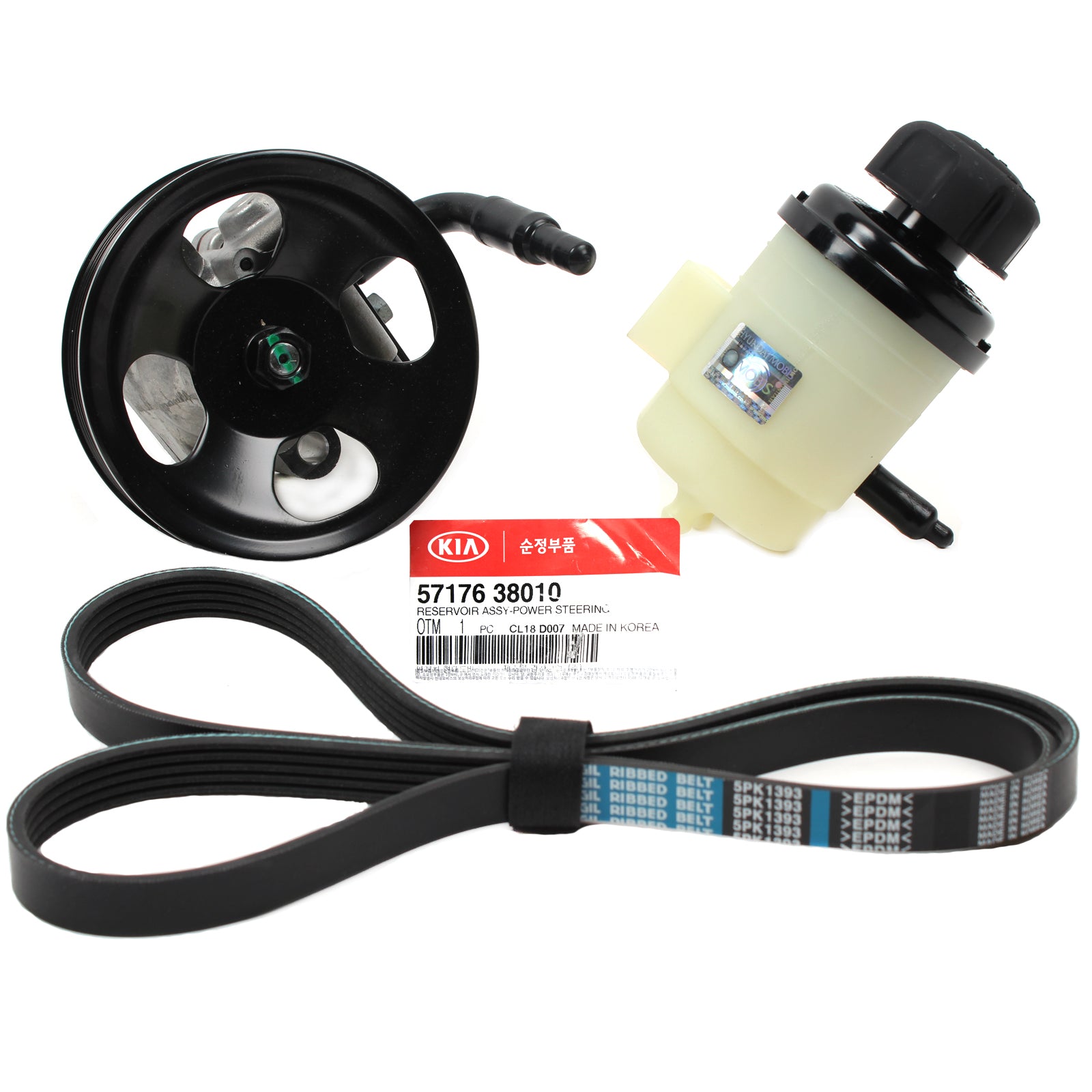 Power Steering Pump & Belt & GENUINE Reservoir for 2001-2006 Sonata Optima