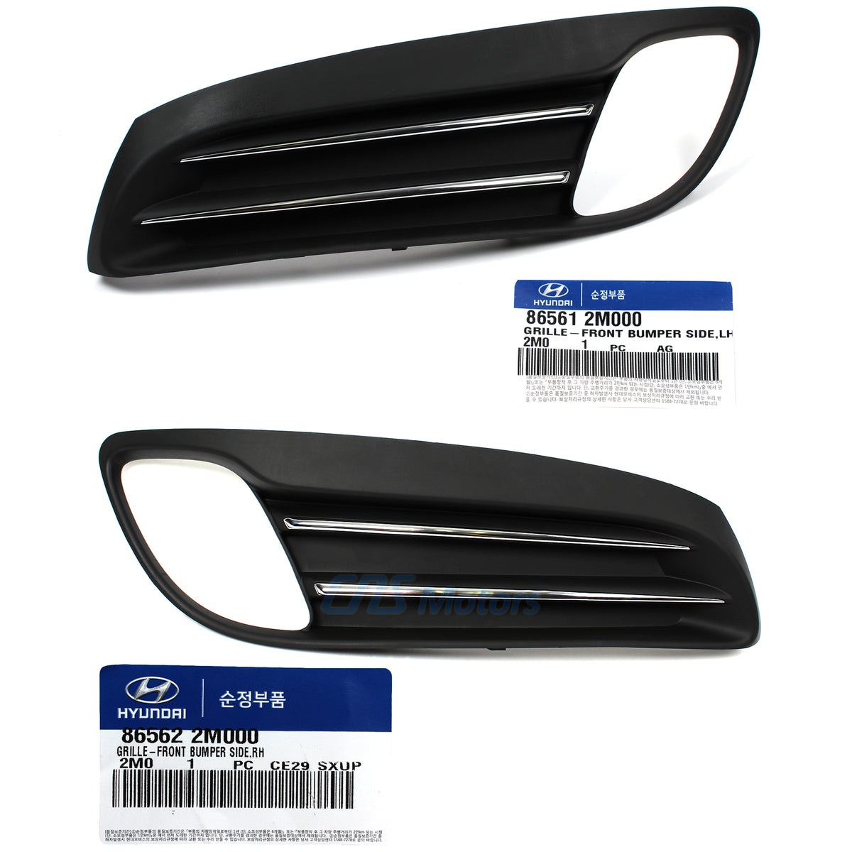 OEM Fog Light lamp Cover LH &amp; RH for 10-12 Genesis Coupe 865612M000 865622M000