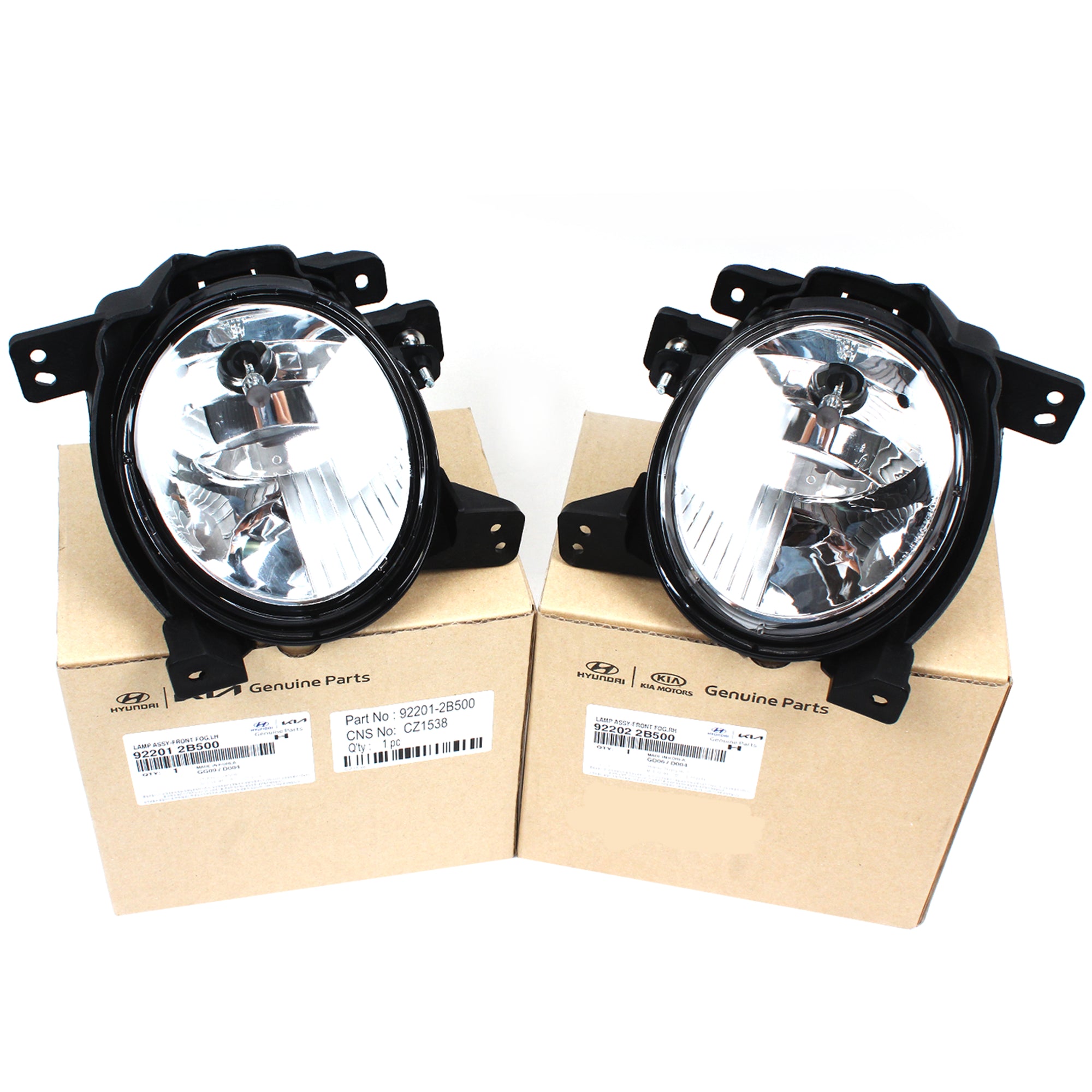 GENUINE Fog Light lamp Set LH RH for 10-12 Hyundai Santa Fe OEM 922012B500