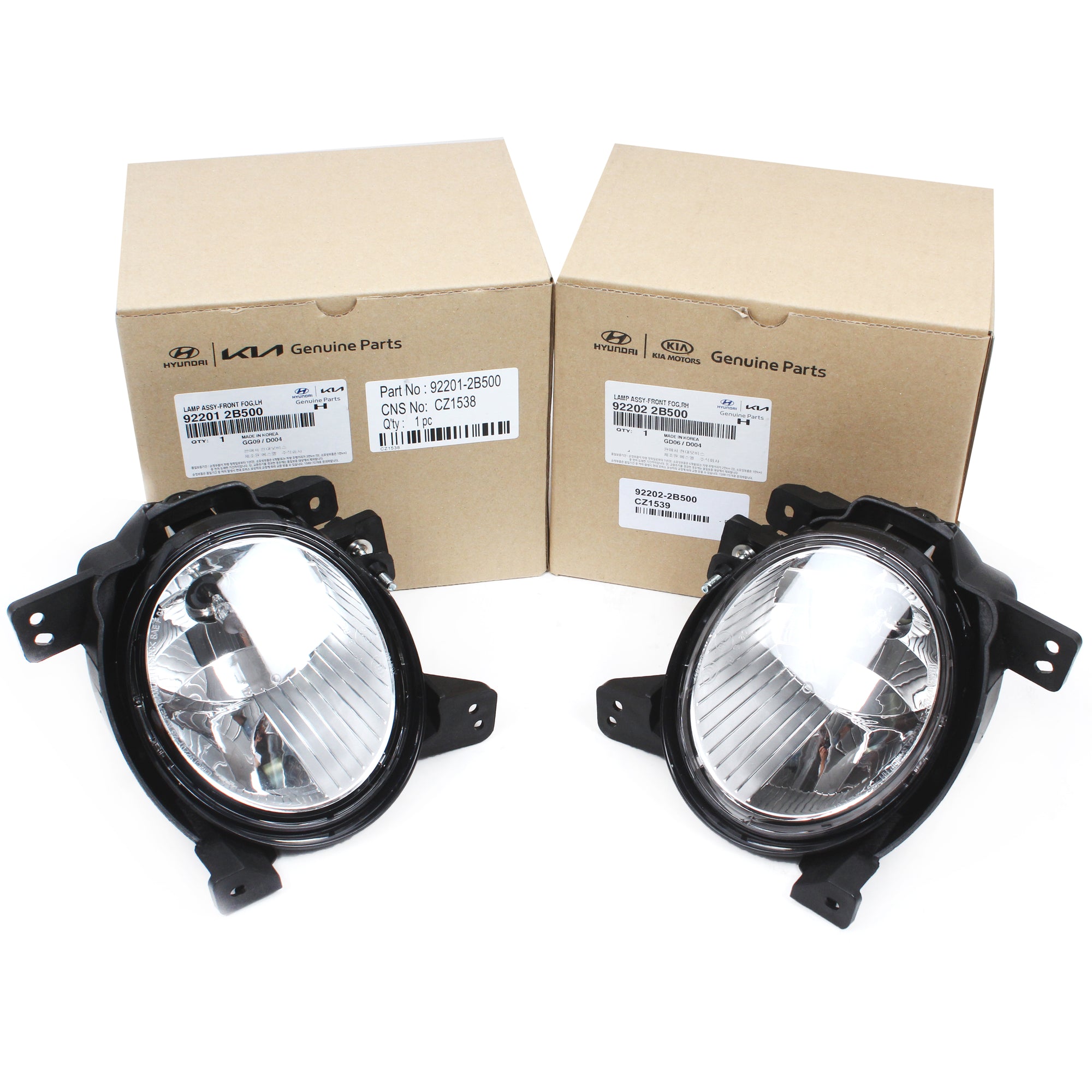 GENUINE Fog Light lamp Set LH RH for 10-12 Hyundai Santa Fe OEM 922012B500