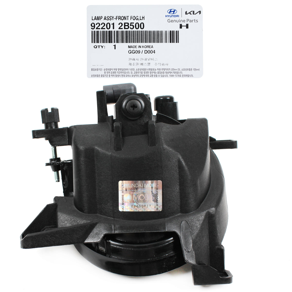 GENUINE Fog Light lamp DRIVER LH for 10-12 Hyundai Santa Fe OEM 922012B500