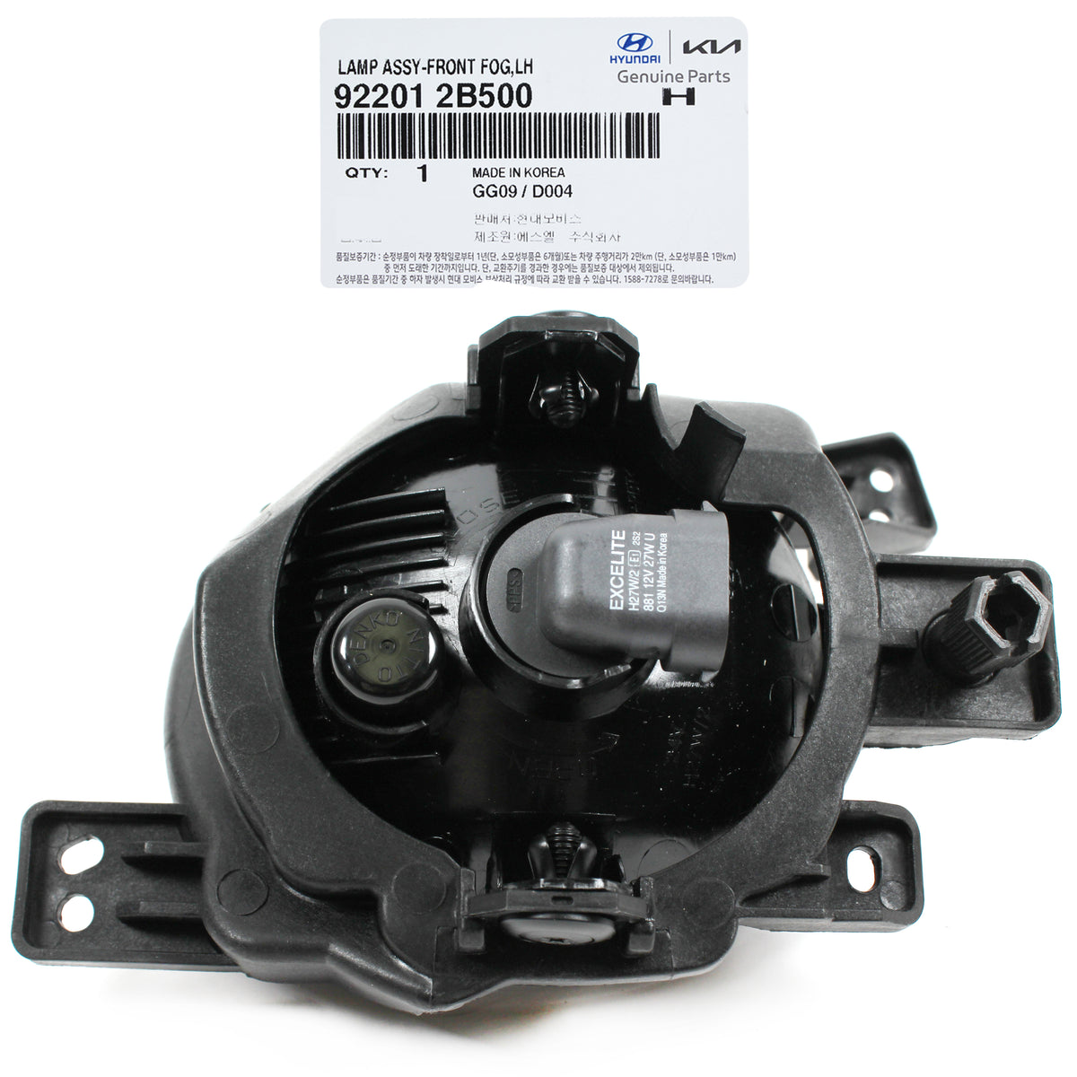 GENUINE Fog Light lamp DRIVER LH for 10-12 Hyundai Santa Fe OEM 922012B500