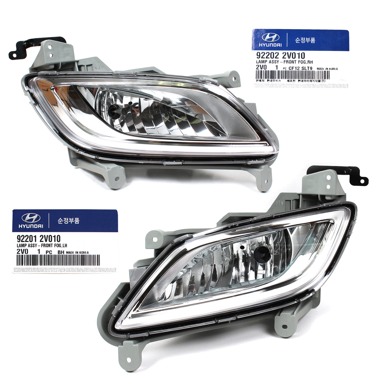 GENUINE Fog lamp Light w/ Connector LEFT &amp; RIGHT for 12-17 Hyundai Veloster OEM