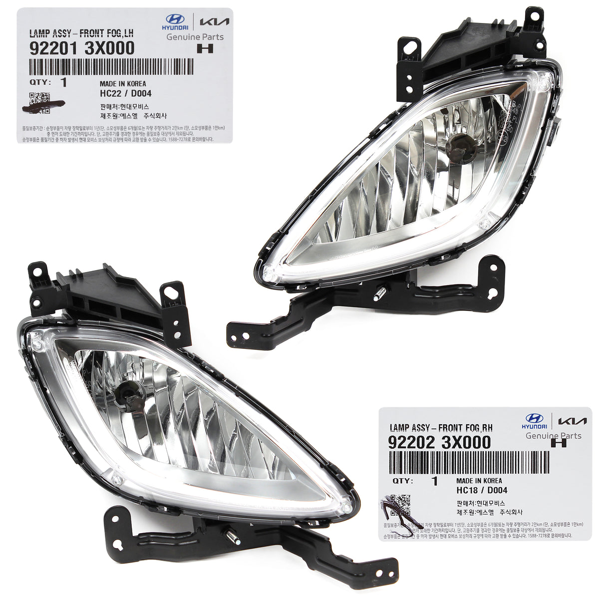 GENUINE Fog lamps Lights LH RH for 2011-2013 Hyundai Elantra OEM 922013X000