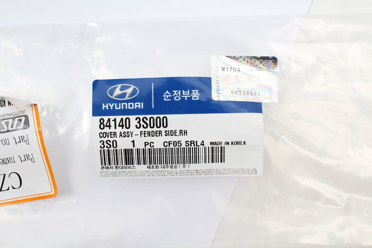 GENUINE Fender Garnish Upper Cover RH or 2011-15 Hyundai Sonata 841403S000