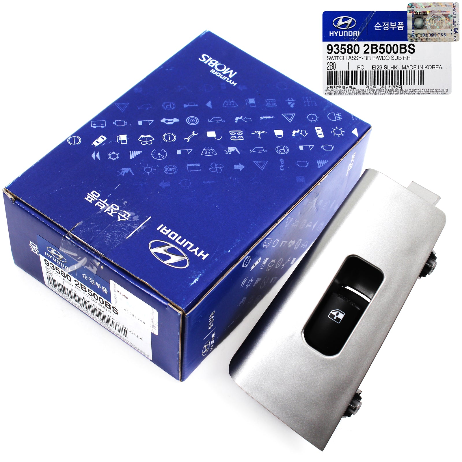 GENUINE Rear Power Window Switch RIGHT for 10-12 Hyundai Santa Fe 935802B500BS