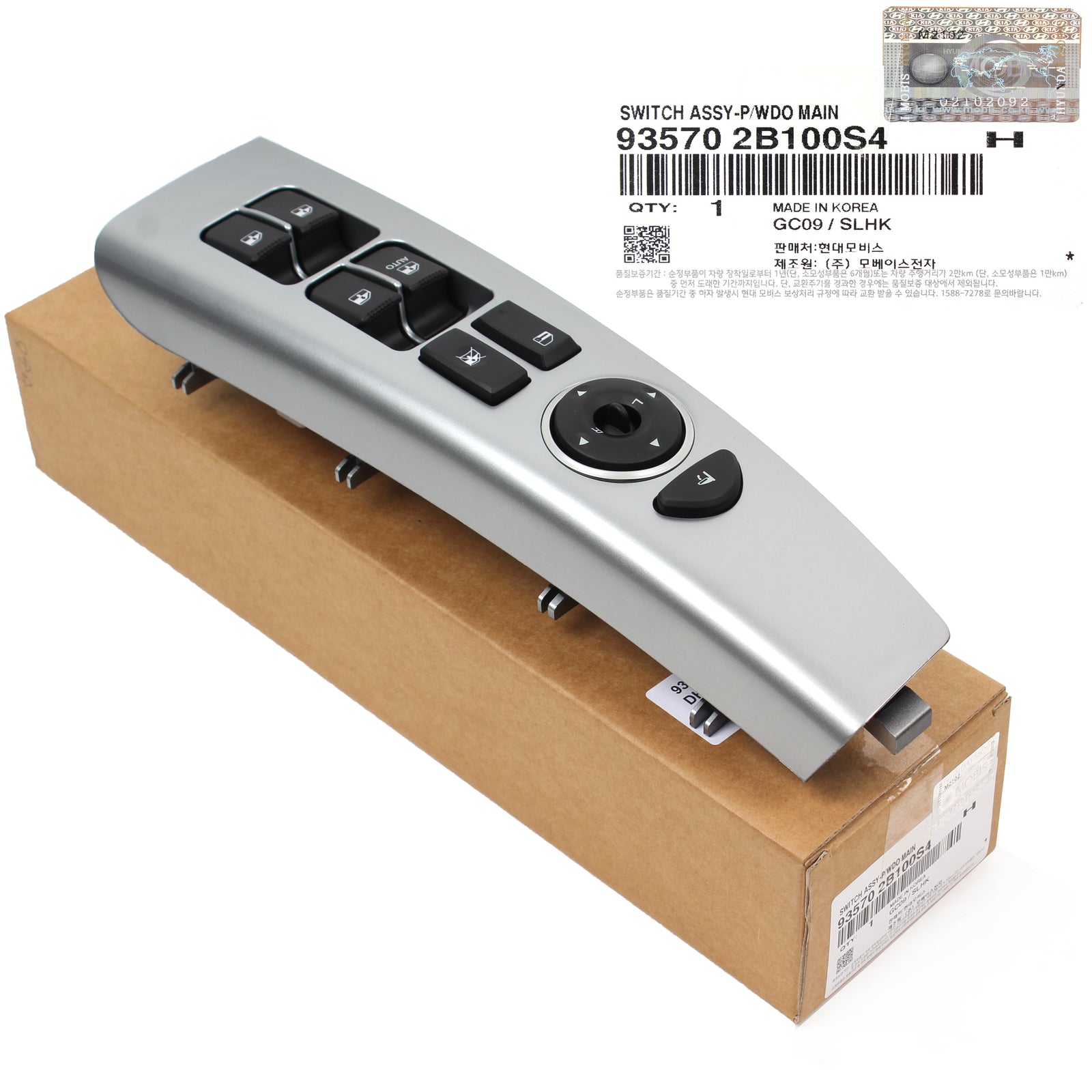 GENUINE Main Power Window Switch LEFT for 07-12 Hyundai Santa Fe 935702B100S4