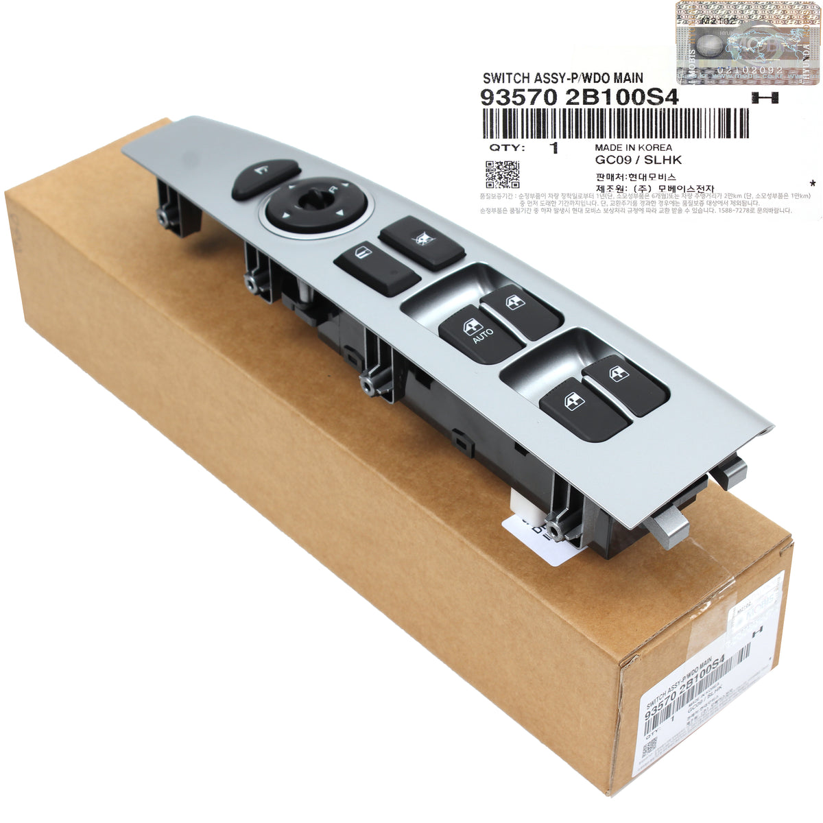 GENUINE Main Power Window Switch LEFT for 07-12 Hyundai Santa Fe 935702B100S4