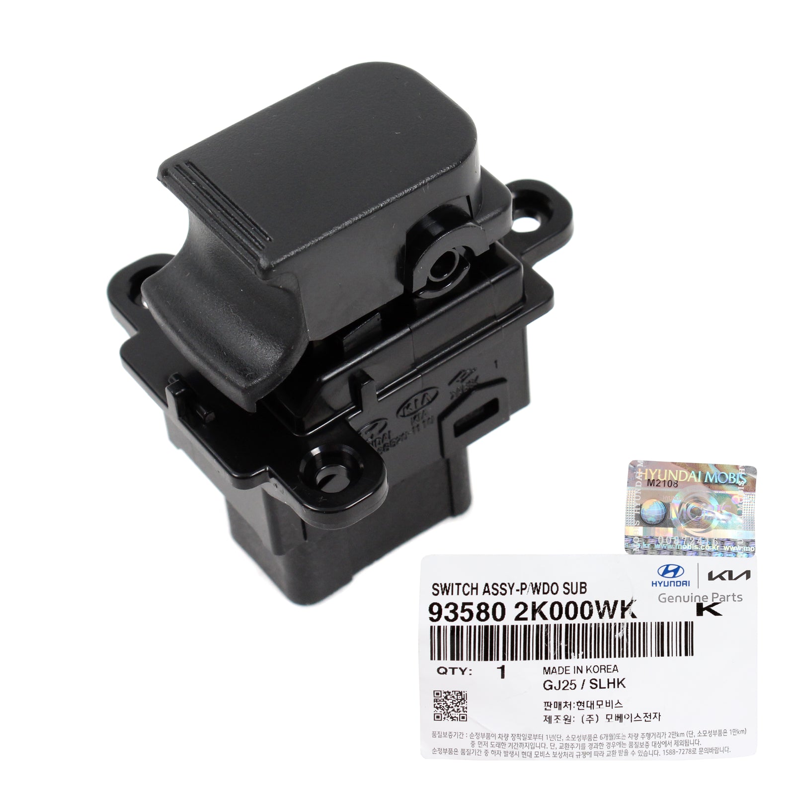GENUINE Rear Power Window Switch LEFT or RIGHT for 11-13 Kia Soul 935802K000WK