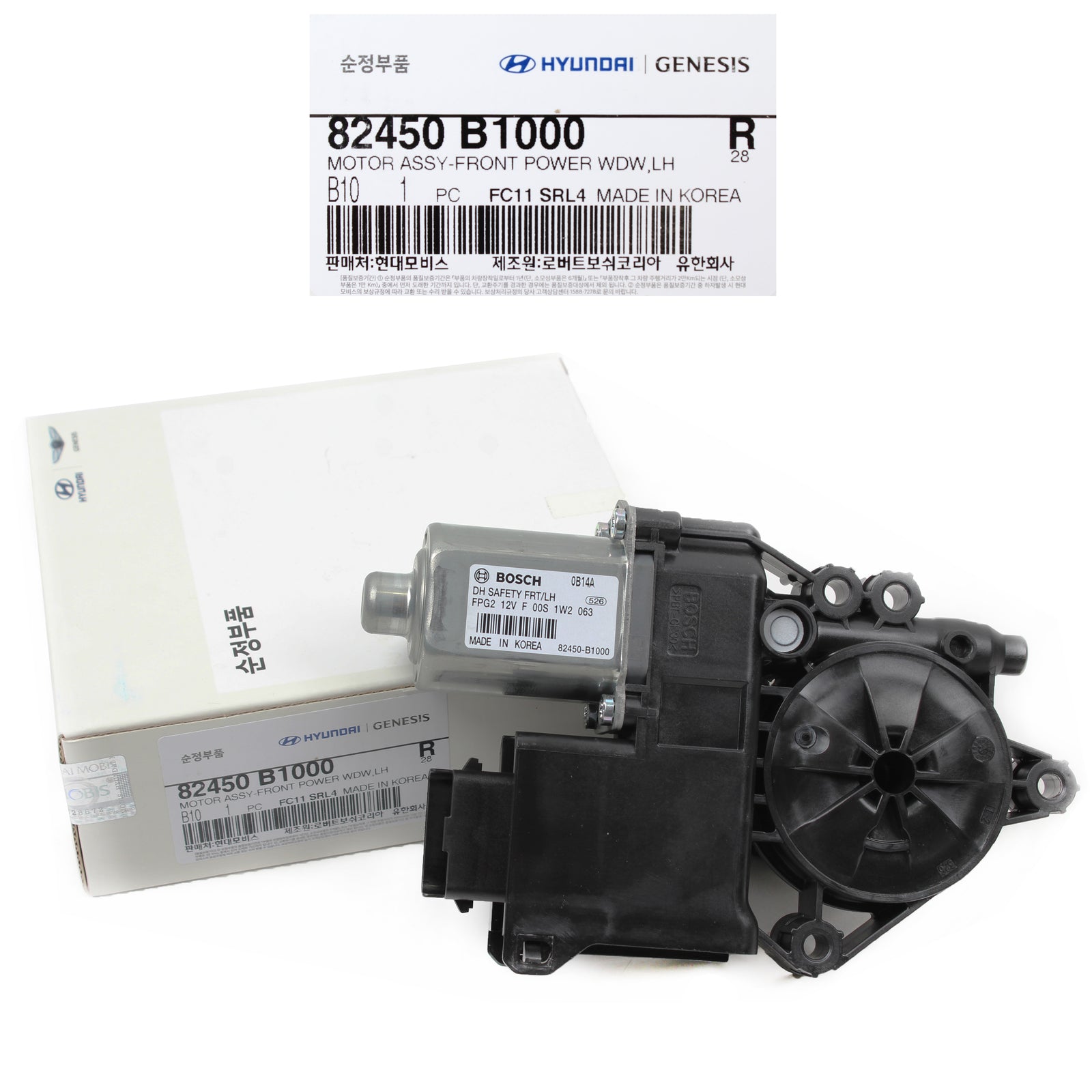 GENUINE Power Window Motor FRONT LEFT for 15-19 Hyundai Genesis G80 82450B1000