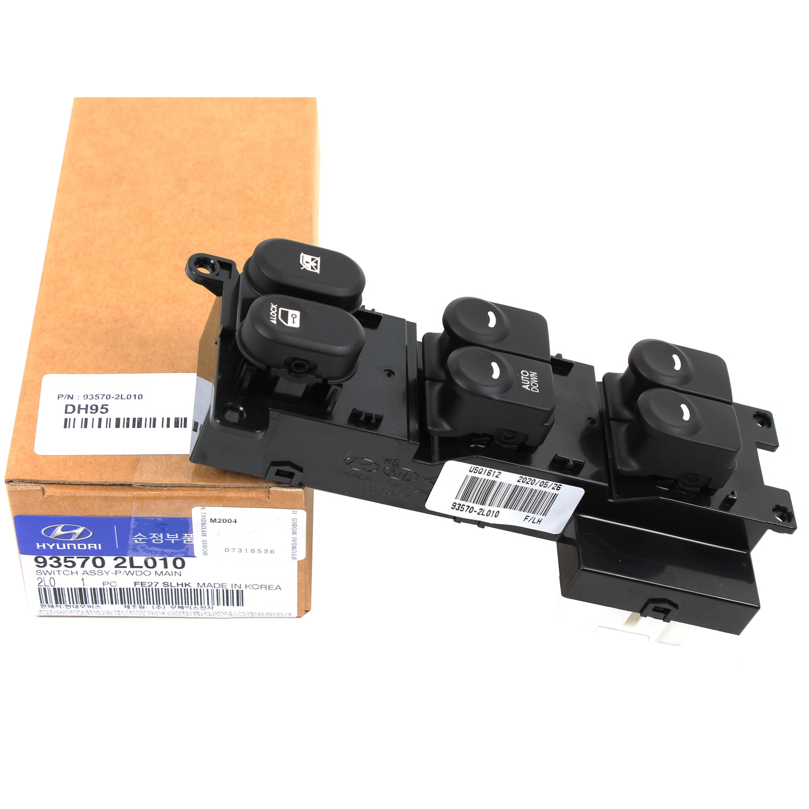 GENUINE Power Window Switch LEFT for 09-12 Hyundai Elantra OEM 935702L010
