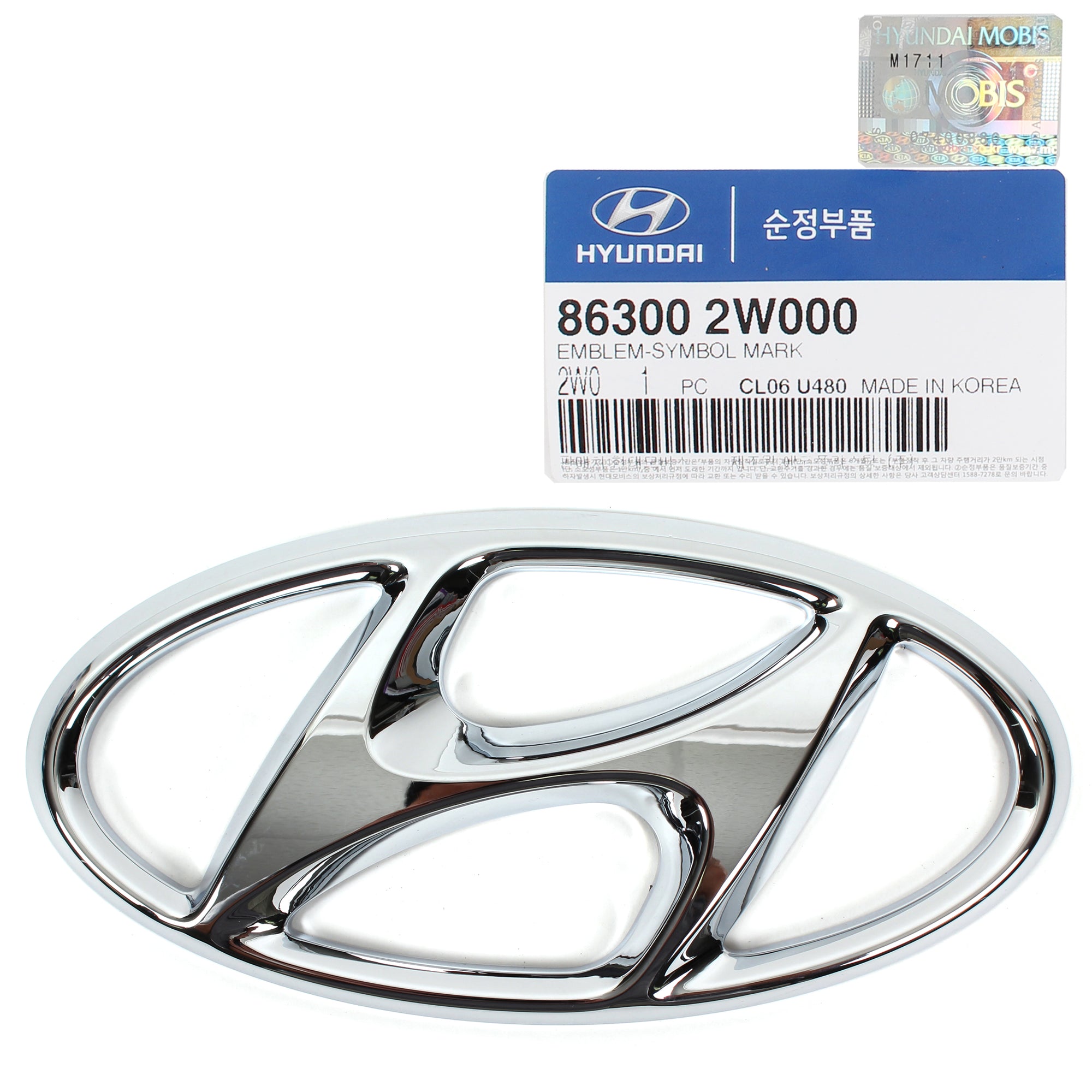 GENUINE FRONT Grille "H" Emblem for 13-16 Hyundai Santa Fe OEM 863002W000