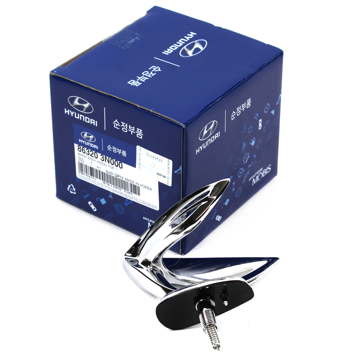 GENUINE Hood Ornament Wing Emblem for 11-2016 Hyundai Equus OEM 863203N000