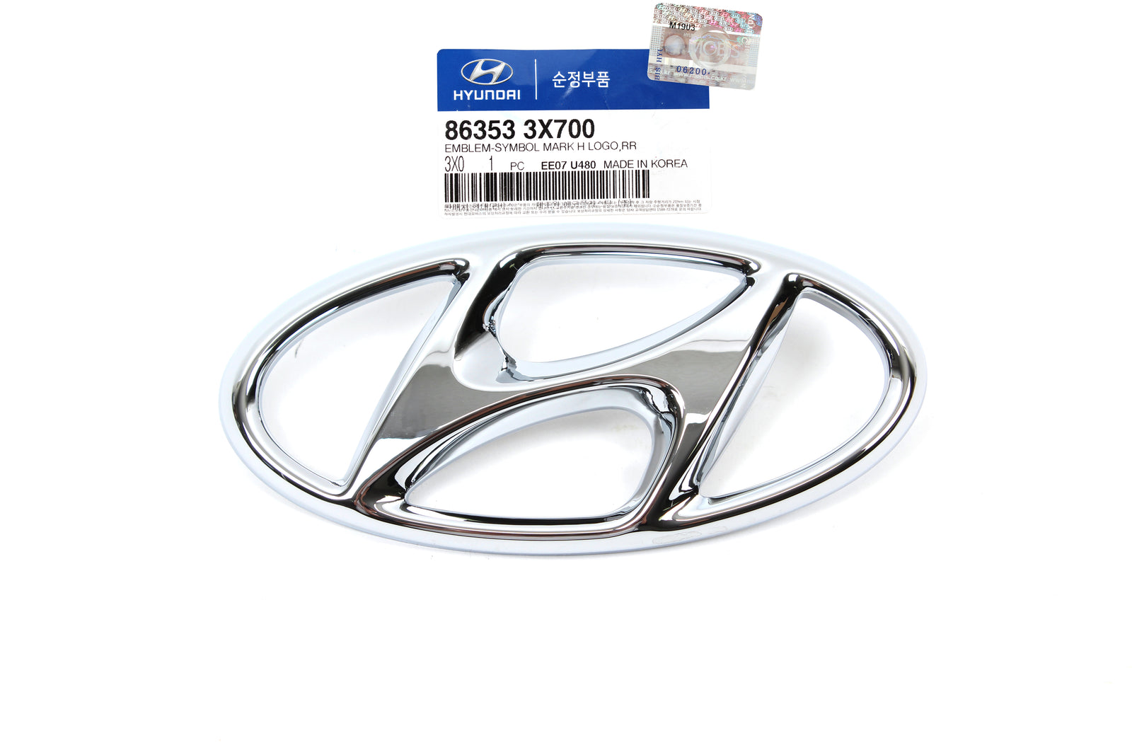 GENUINE GRILLE "H" Emblem Badge for 14-16 Hyundai Elantra Sedan OEM 863533X700