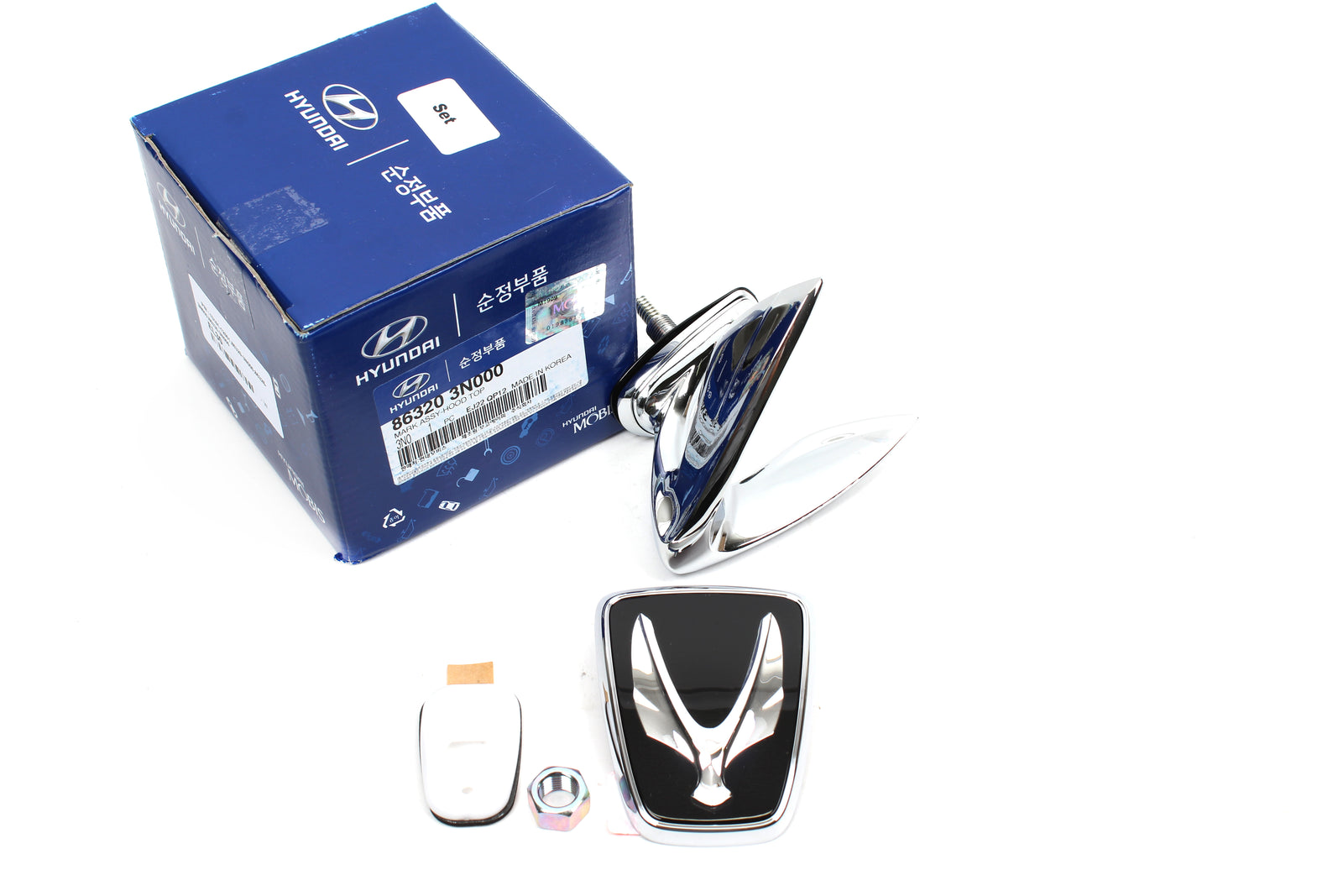 GENUINE Hood & Trunk Emblem & Bracket 4PCS for 11-16 Hyundai Equus 863203N000