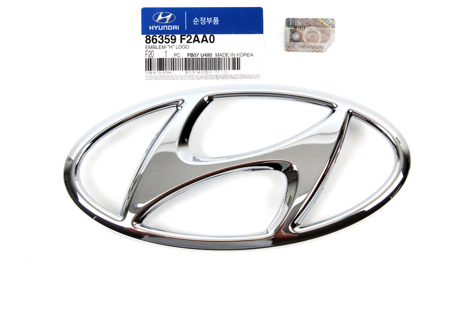 GENUINE Front Grille H Logo Emblem for 19-20 Hyundai Elantra Sedan 86359F2AA0