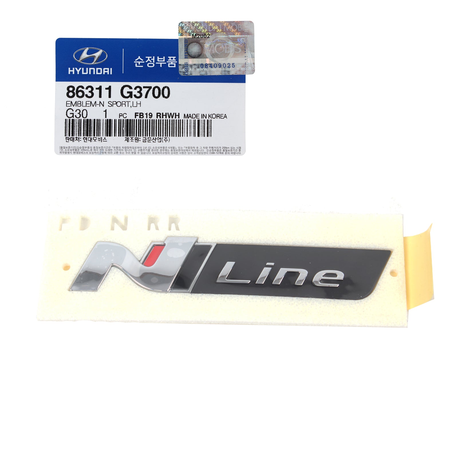 GENUINE Nameplate Emblem Badge for 2019 2020 Hyundai Elantra GT 86311G3700