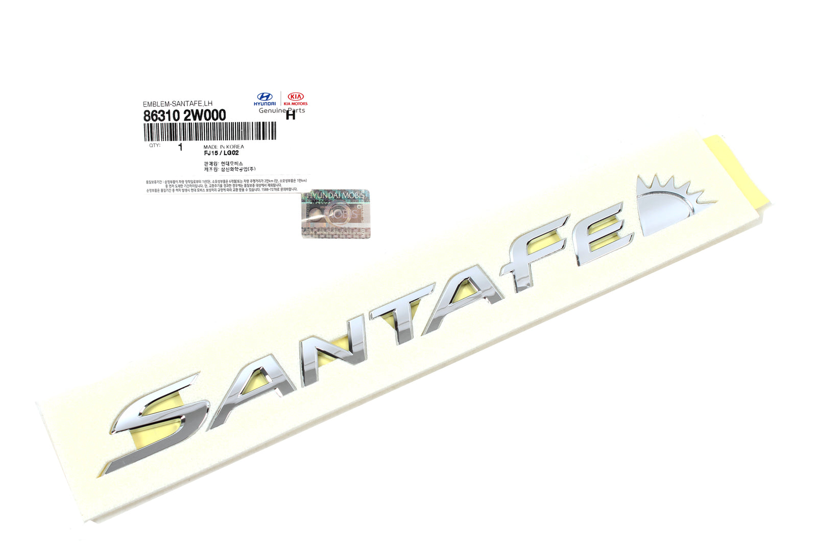 REAR Liftgate Trunk Emblem Badge for 13-18 Hyundai Santa Fe GENUINE863102W000