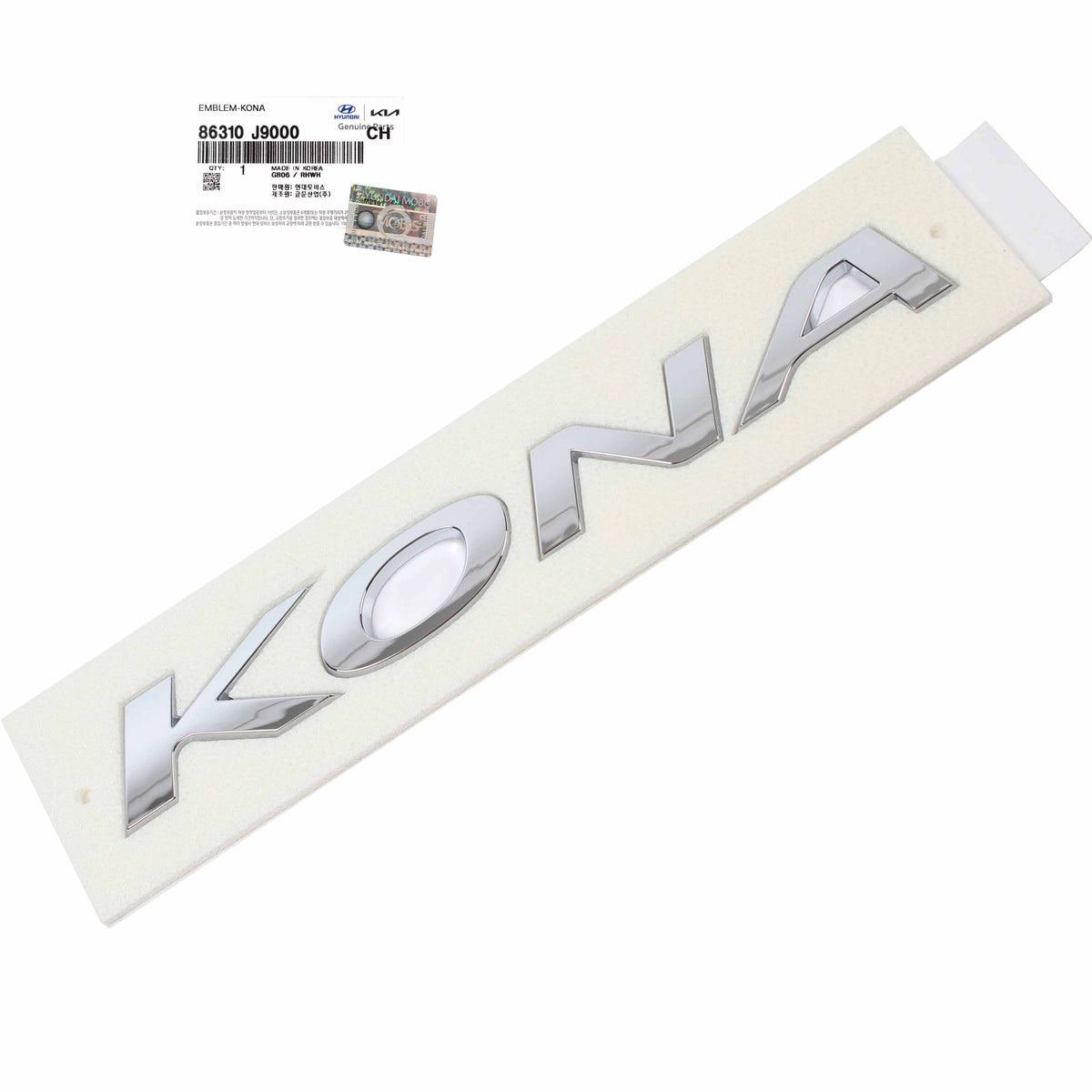 GENUINE Trunk Lid Emblem for 2018-2021 Hyundai Kona 86310J9000