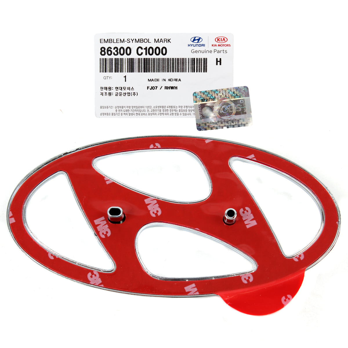 GENUINE Rear Trunk Lid "H" Emblem for 2015-2017 Hyundai Sonata 86300C1000