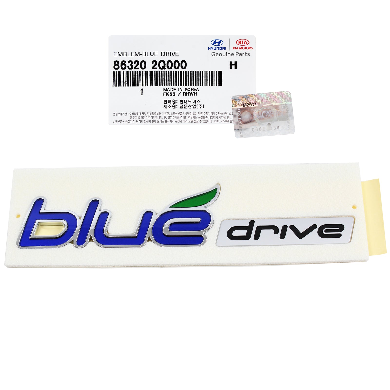 GENUINE Fender Emblem for 2011-2015 Hyundai Sonata HYBRID KDM 863202Q000