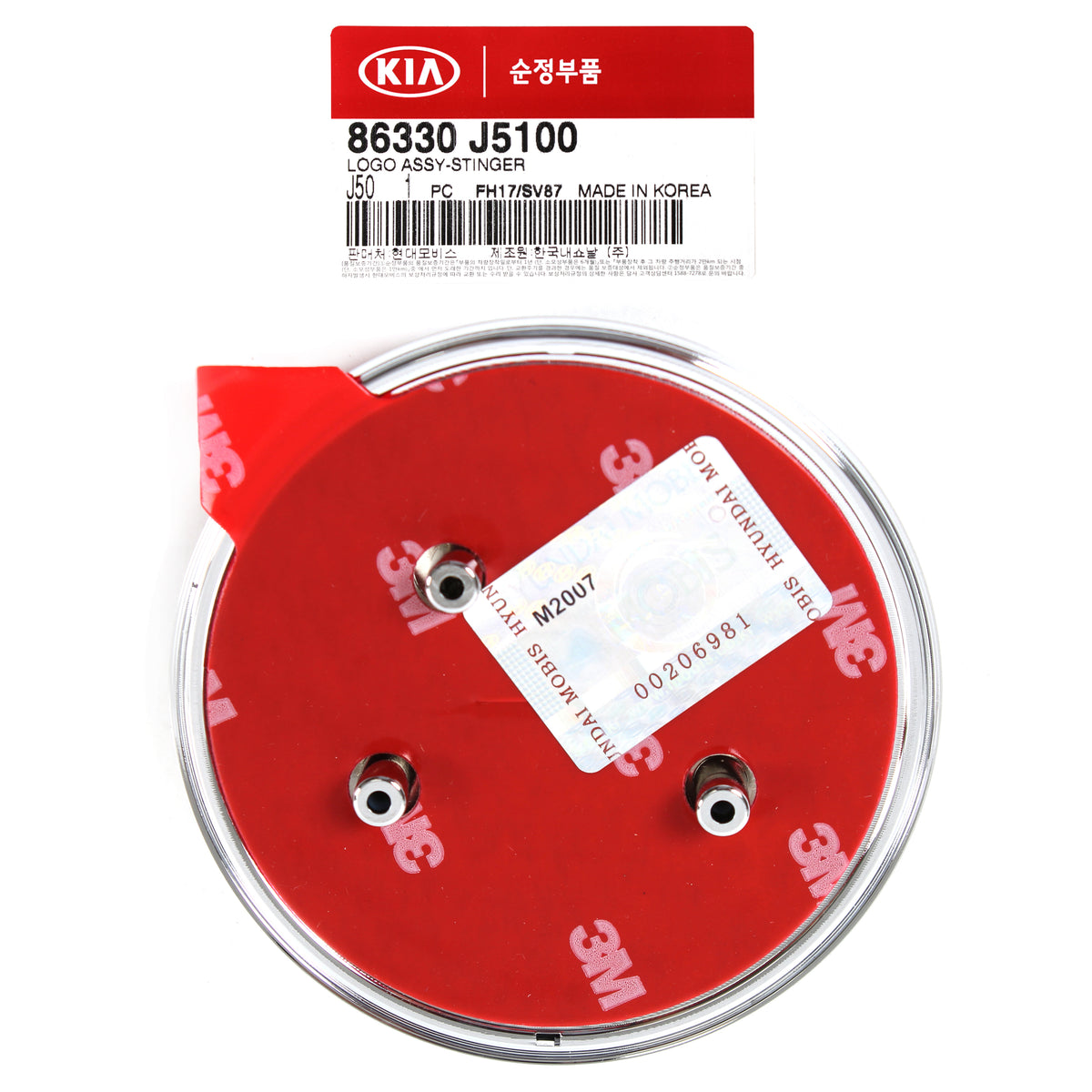 GENUINE Front Hood Emblem Badge for 2018-2020 Kia Stinger 86330J5100