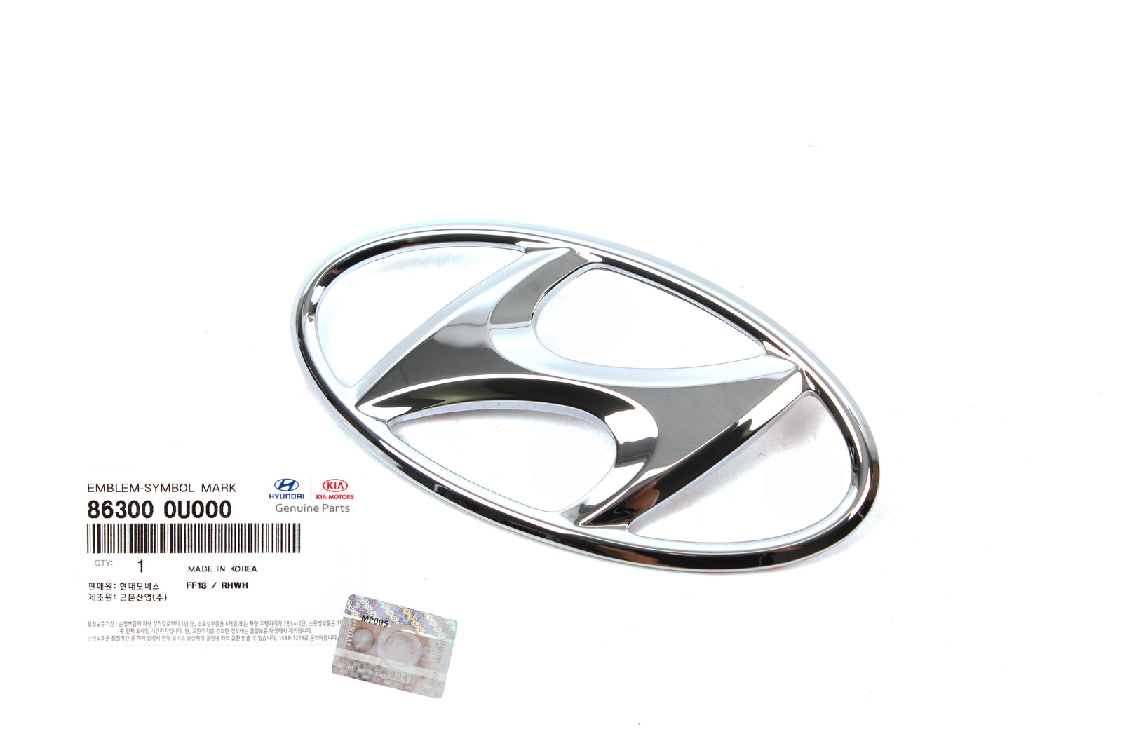 GENUINE Rear Trunk Lid Emblem for 2012-2017 Hyundai Accent Sedan 863000U000