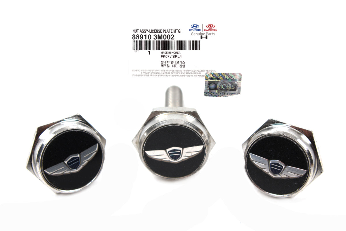 GENUINE License Plate Bolts 3pcs for 2009-2016 Hyundai Genesis 869103M002