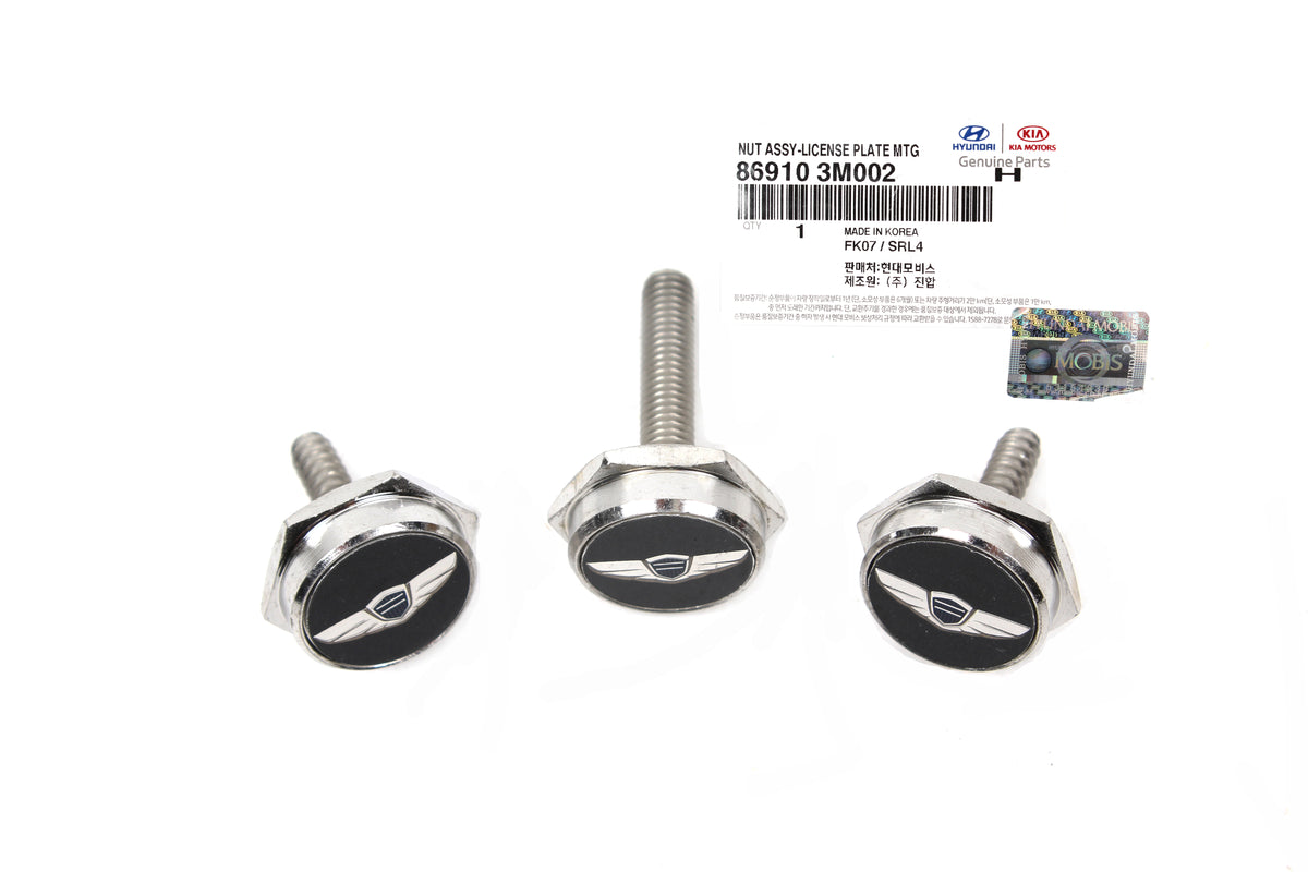GENUINE License Plate Bolts 3pcs for 2009-2016 Hyundai Genesis 869103M002
