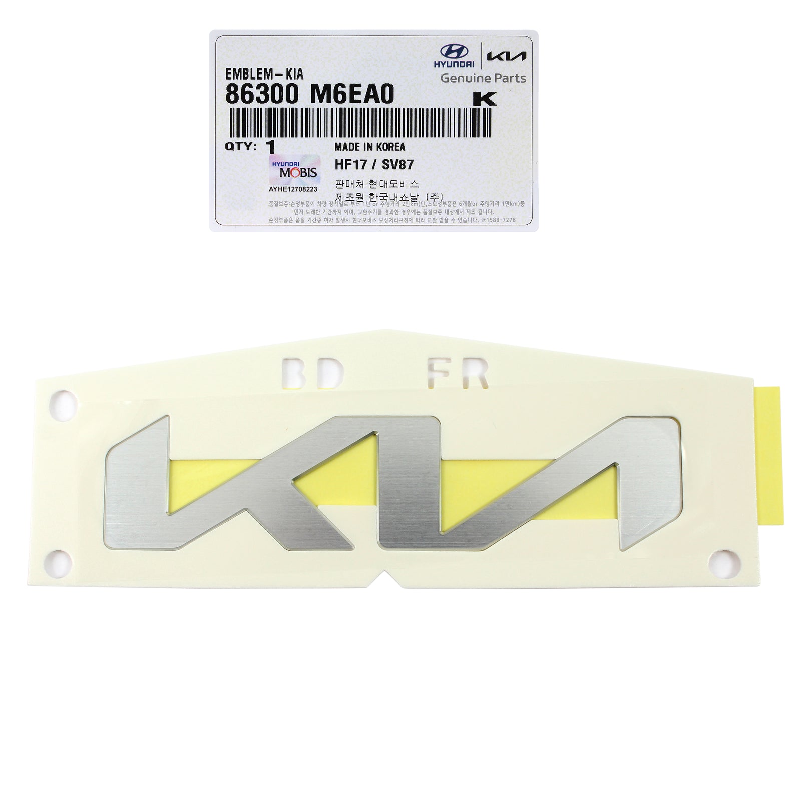 GENUINE Front Hood KIA Logo Emblem for 22-23 Kia Forte Cerato K3 86300M6EA0