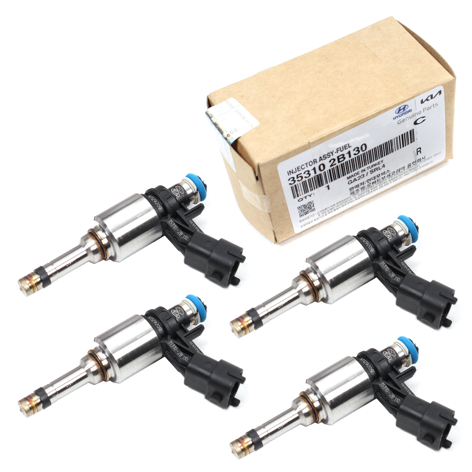 GENUINE Fuel Injector 4PCS for 12-17 Accent Veloster Rio Soul 1.6L 353102B130