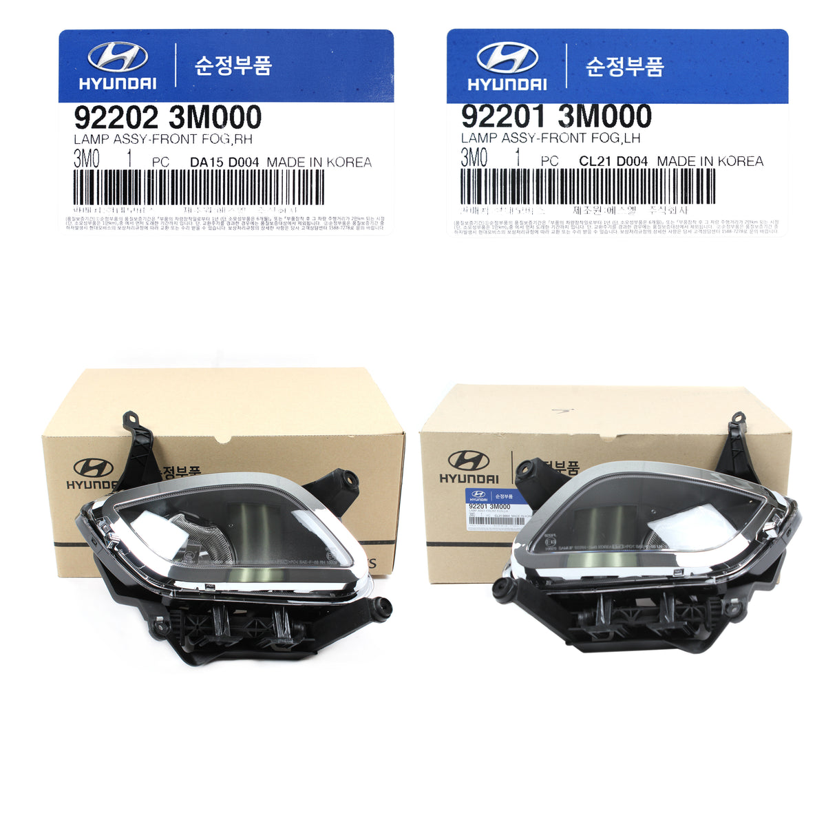 GENUINE Fog Lights LH &amp; RH for 2009-2010 Hyundai Genesis Sedan OEM 922013M000