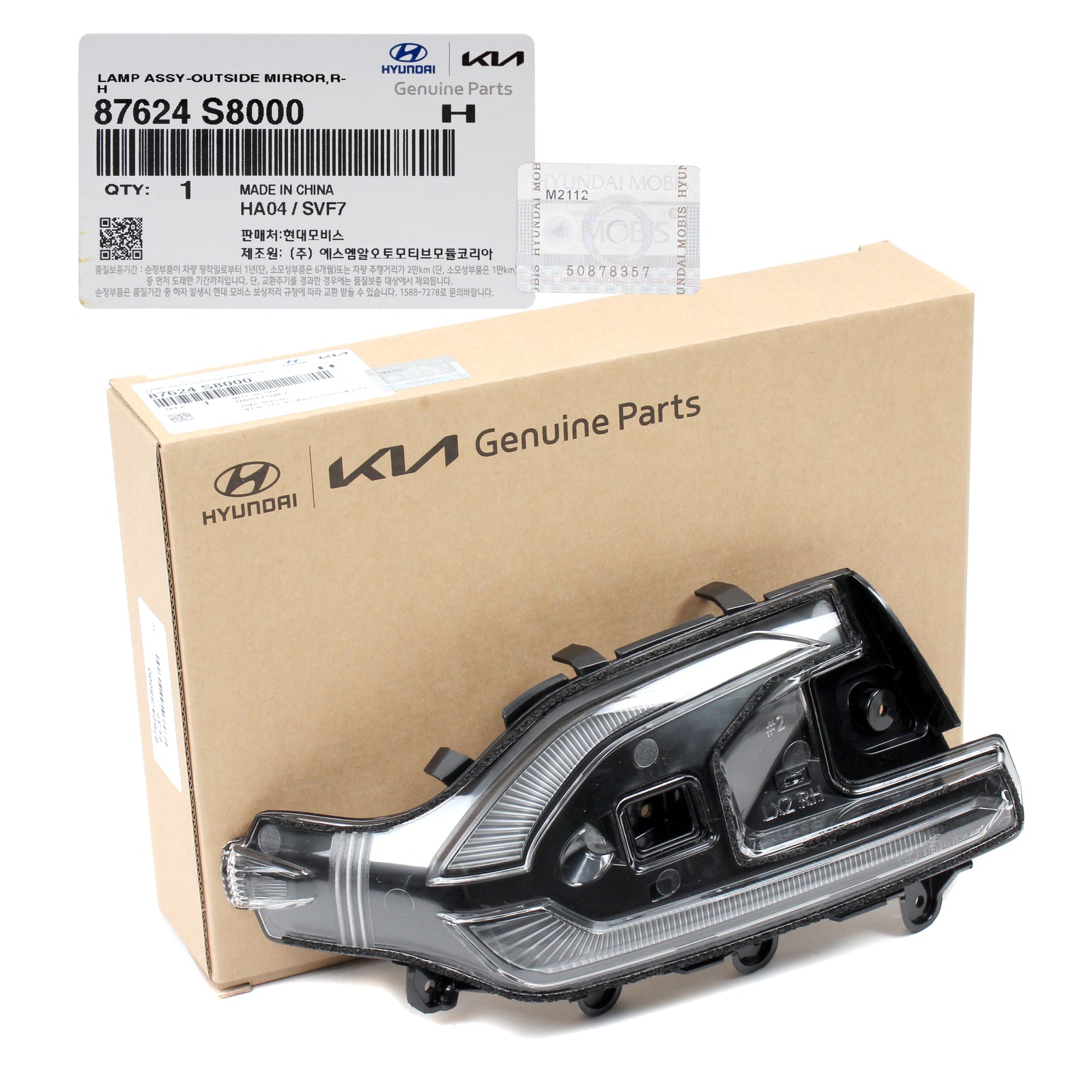 GENUINE Outside Mirror Signal Lamp RIGHT for 20-22 Hyundai Palisade 87624S8000