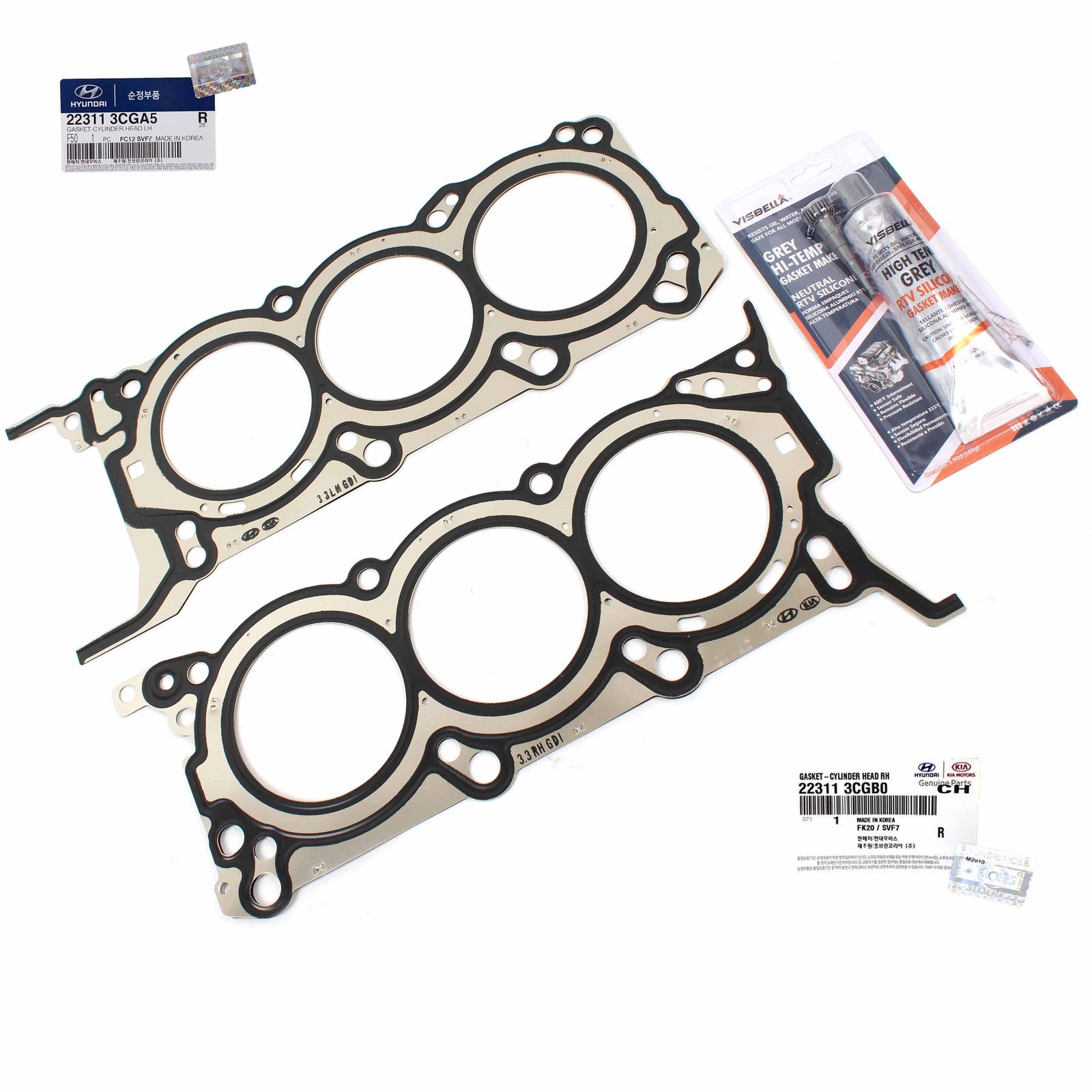 OEM Head Gasket LEFT RIGHT for 11-19 Azera Santa Fe Sedona Sorento 223113CGB0