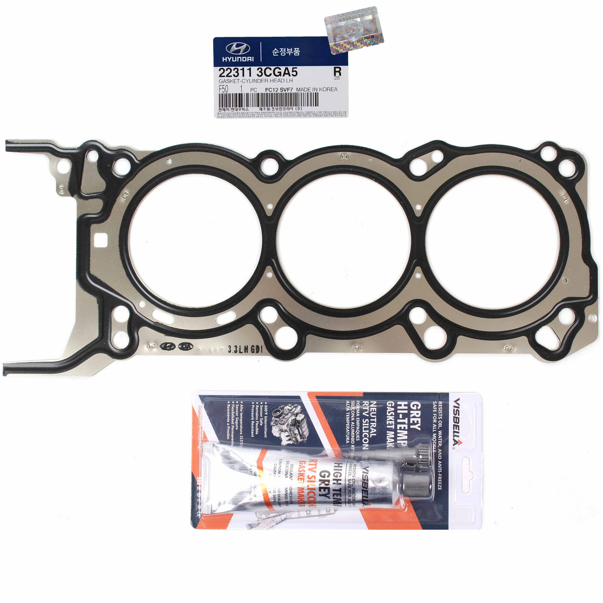 GENUINE Head Gasket LEFT for 11-19 Azera Santa Fe Sedona Sorento V6 223113CGA5