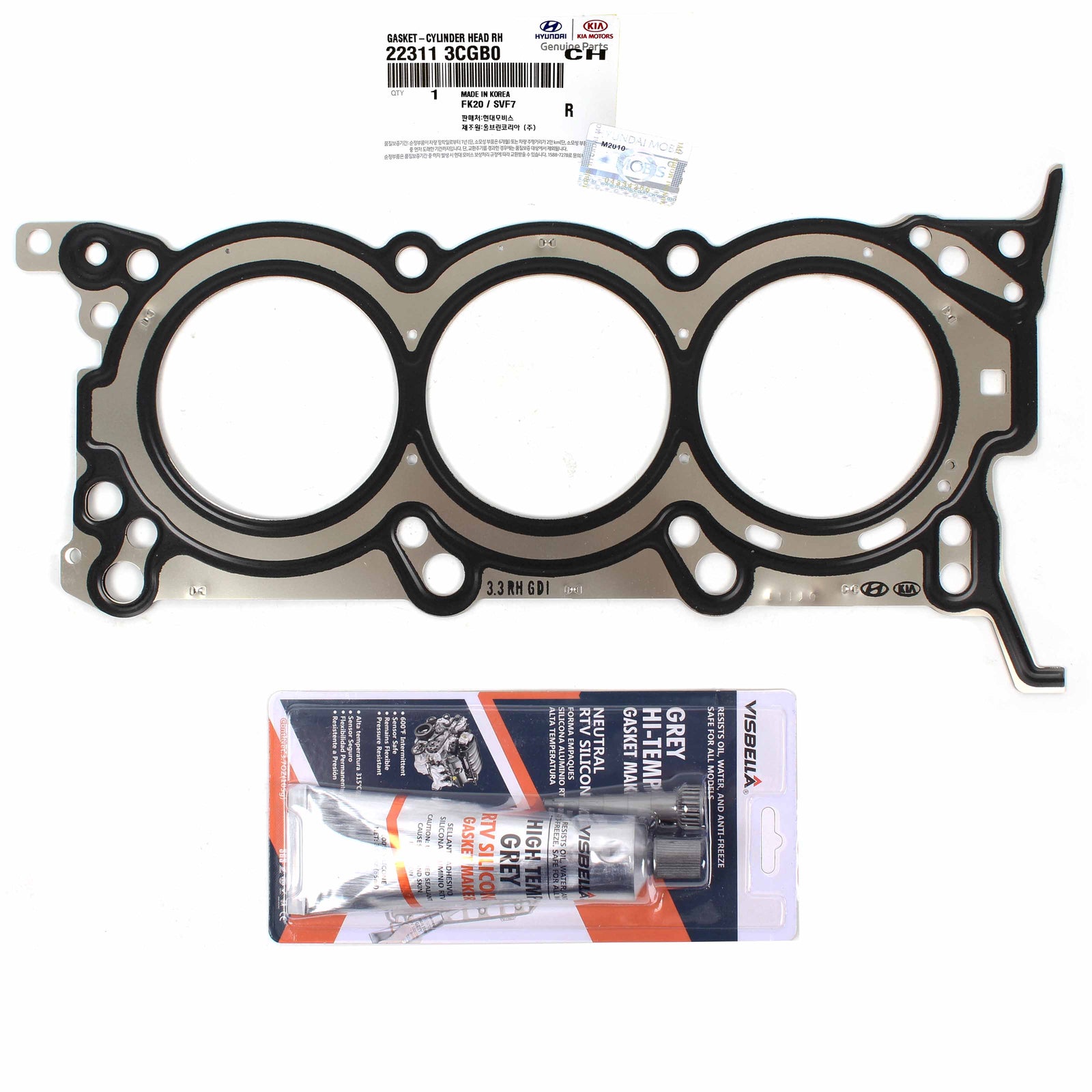 OEM Head Gasket RIGHT for 11-19 Azera Santa Fe Sedona Sorento V6 223113CGB0