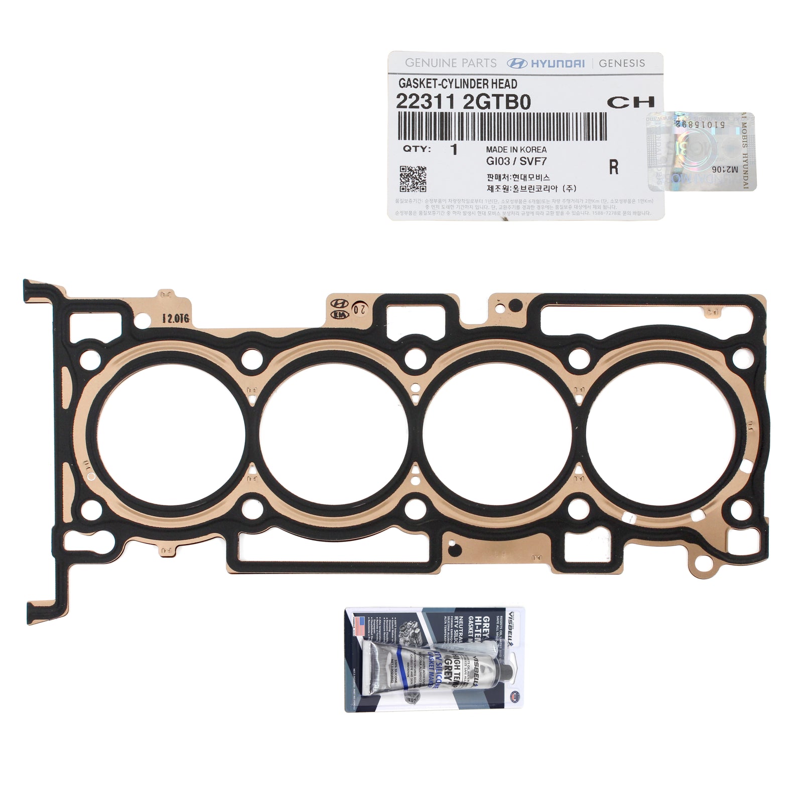 GENUINE MLS Cylinder Head Gasket for 16-22 G70 Santa Fe Sonata Veloster N 2.0L