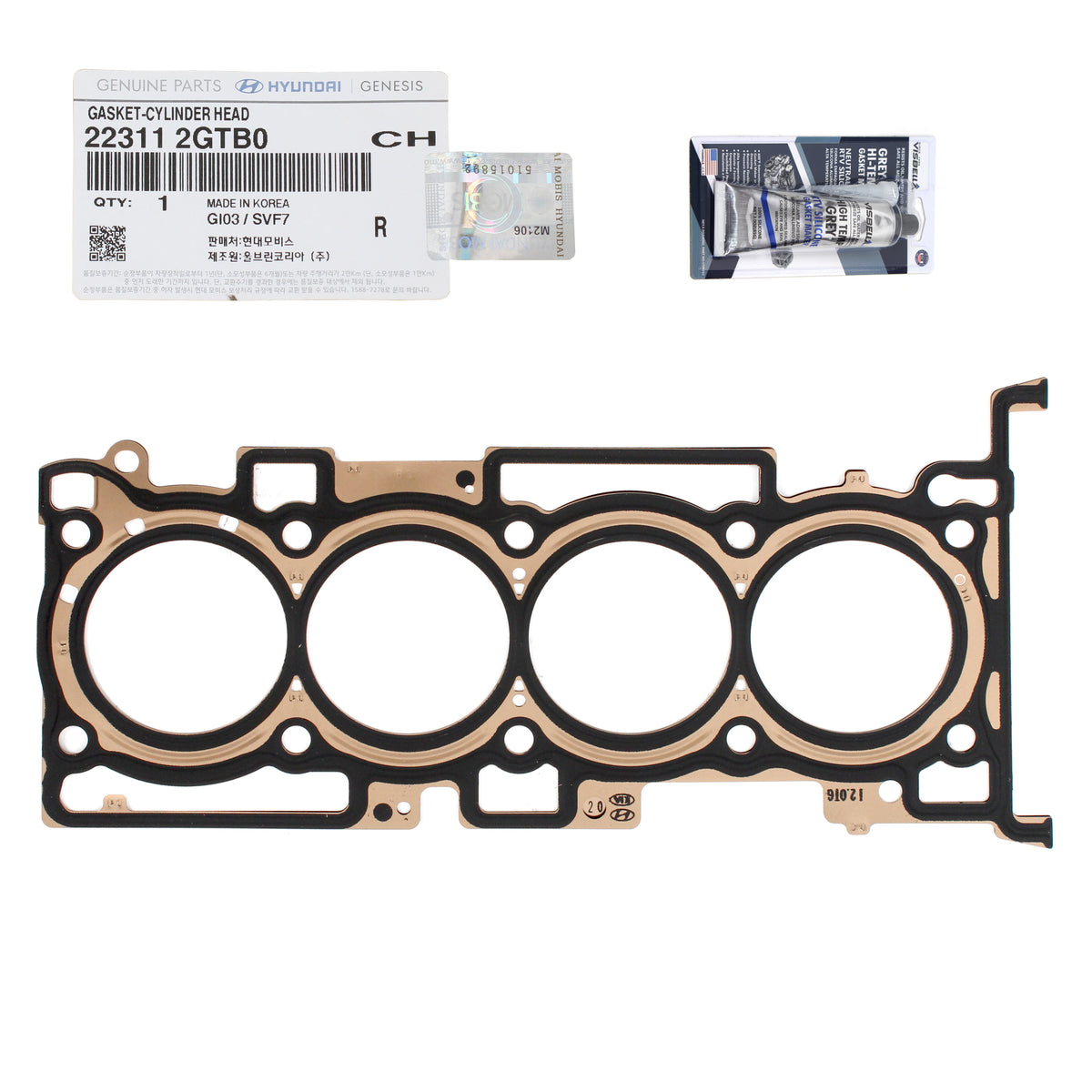 GENUINE MLS Cylinder Head Gasket for 16-22 G70 Santa Fe Sonata Veloster N 2.0L