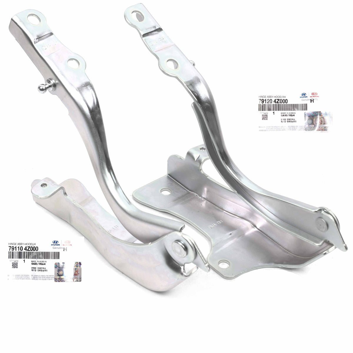 GENUINE Hood Hinge LEFT &amp; RIGHT for 2013-2019 Hyundai Santa Fe 791204Z000
