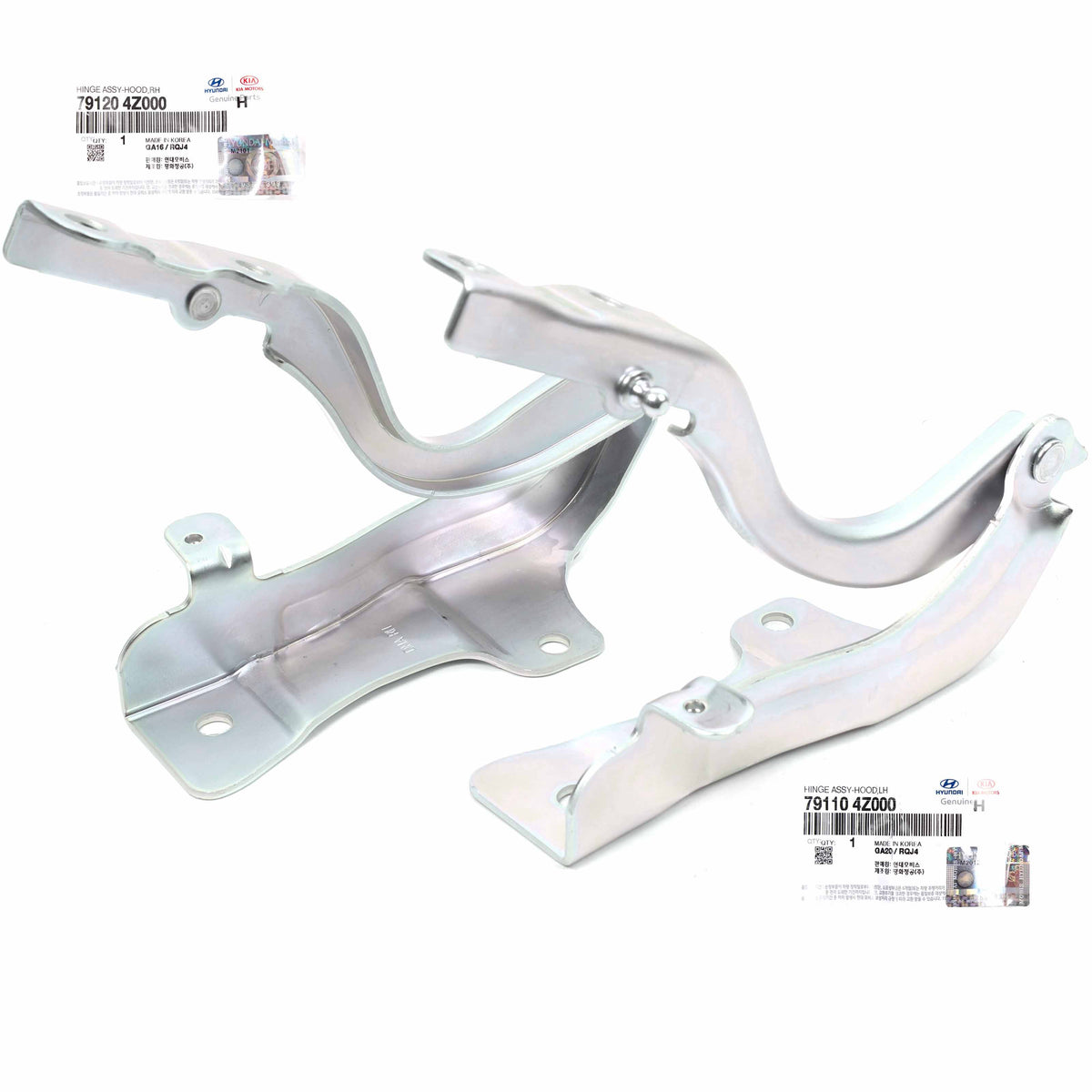 GENUINE Hood Hinge LEFT &amp; RIGHT for 2013-2019 Hyundai Santa Fe 791204Z000